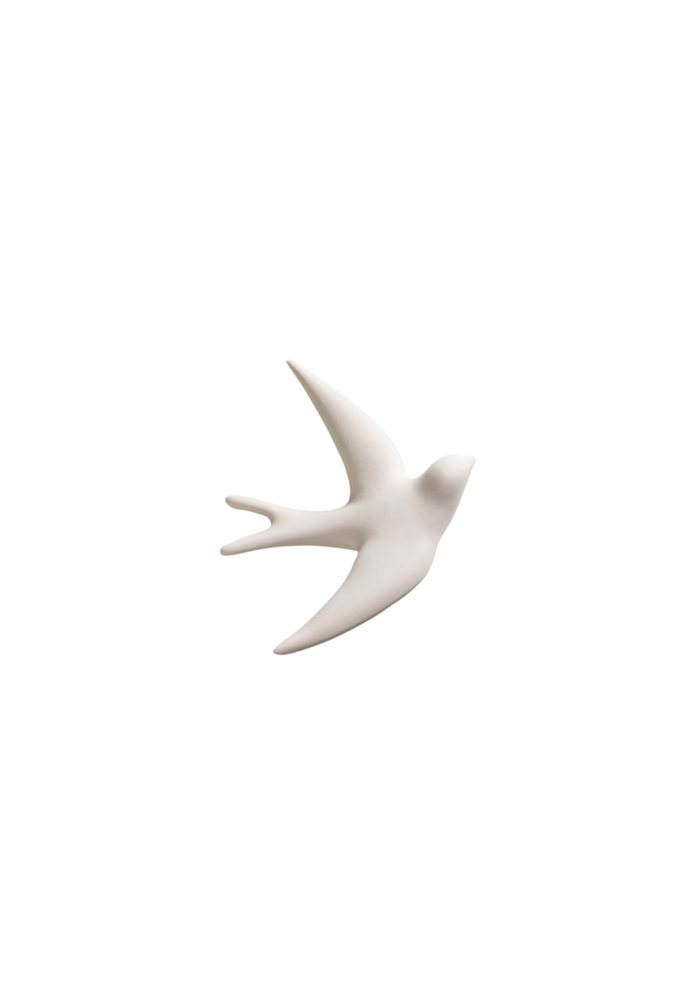 close up of swallow wall décor in blanc naturel showing off-white subtle tone and refined bird motif