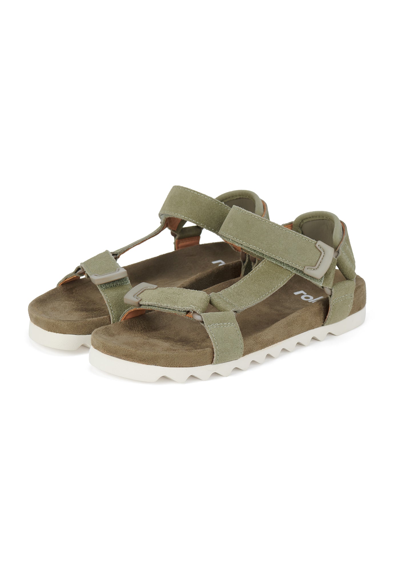 rollie - sandal tooth wedge - sage/white