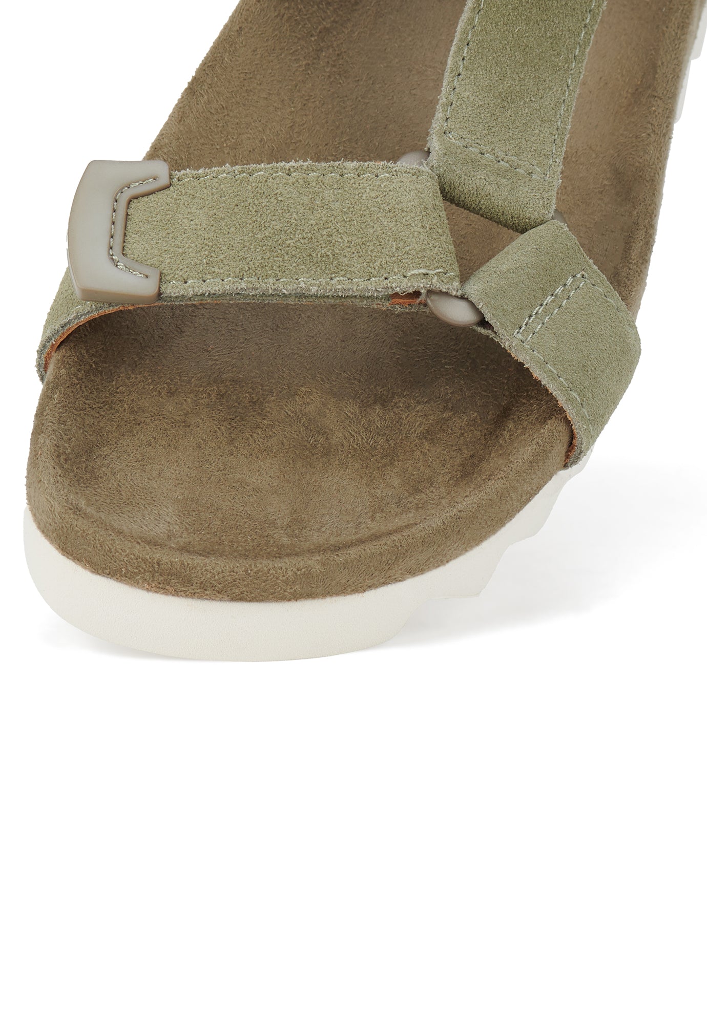rollie - sandal tooth wedge - sage/white