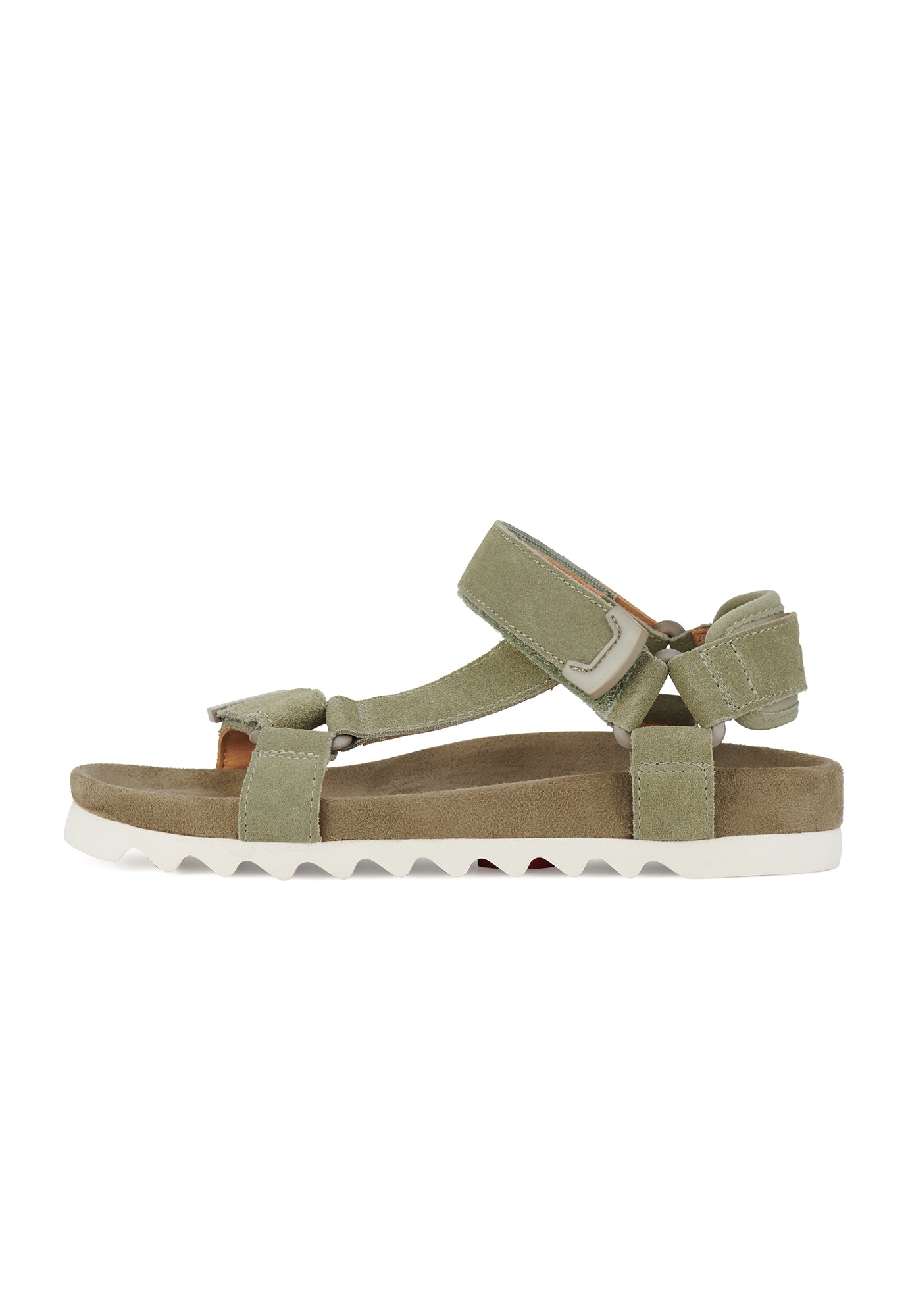 rollie - sandal tooth wedge - sage/white