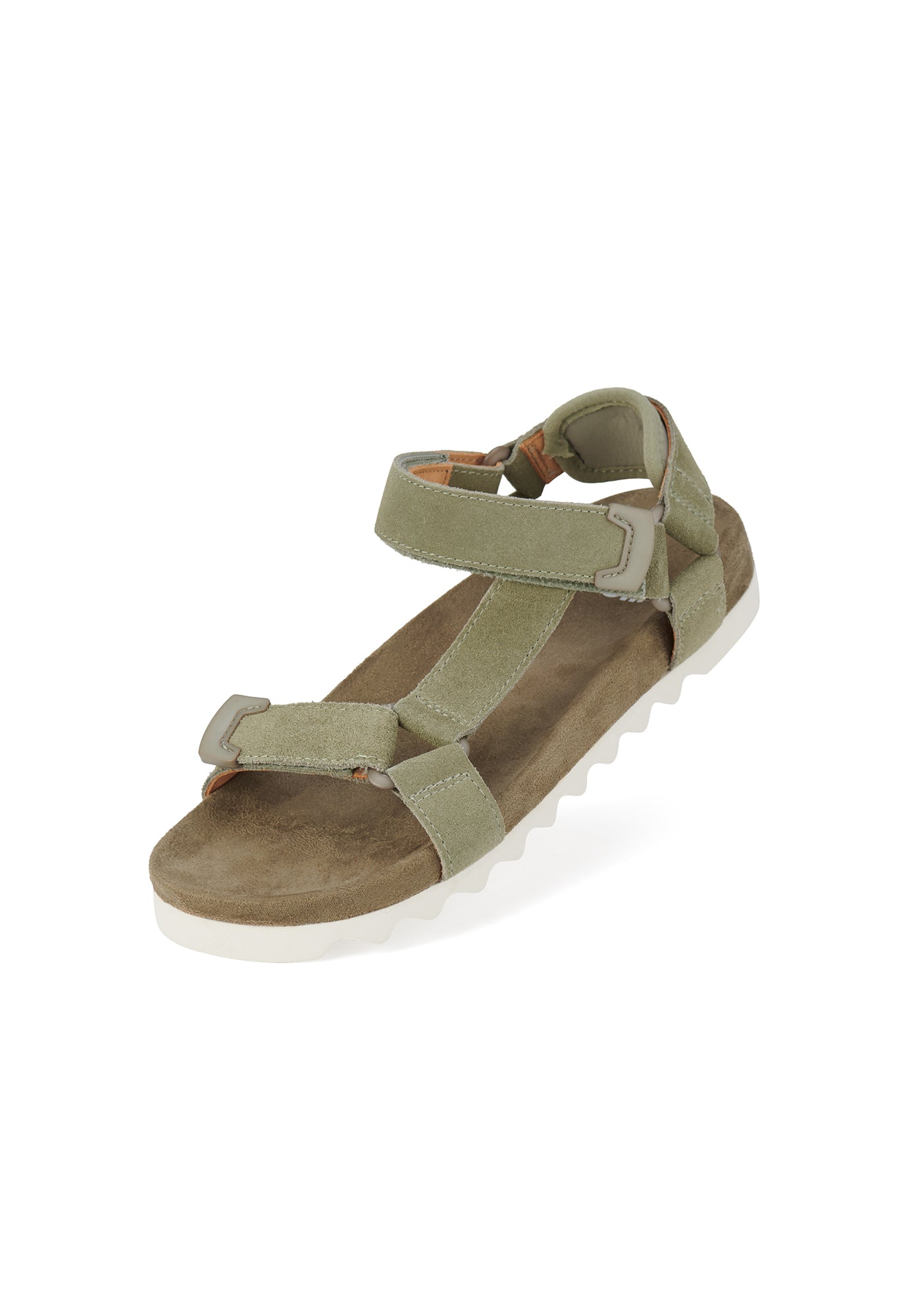 rollie - sandal tooth wedge - sage/white