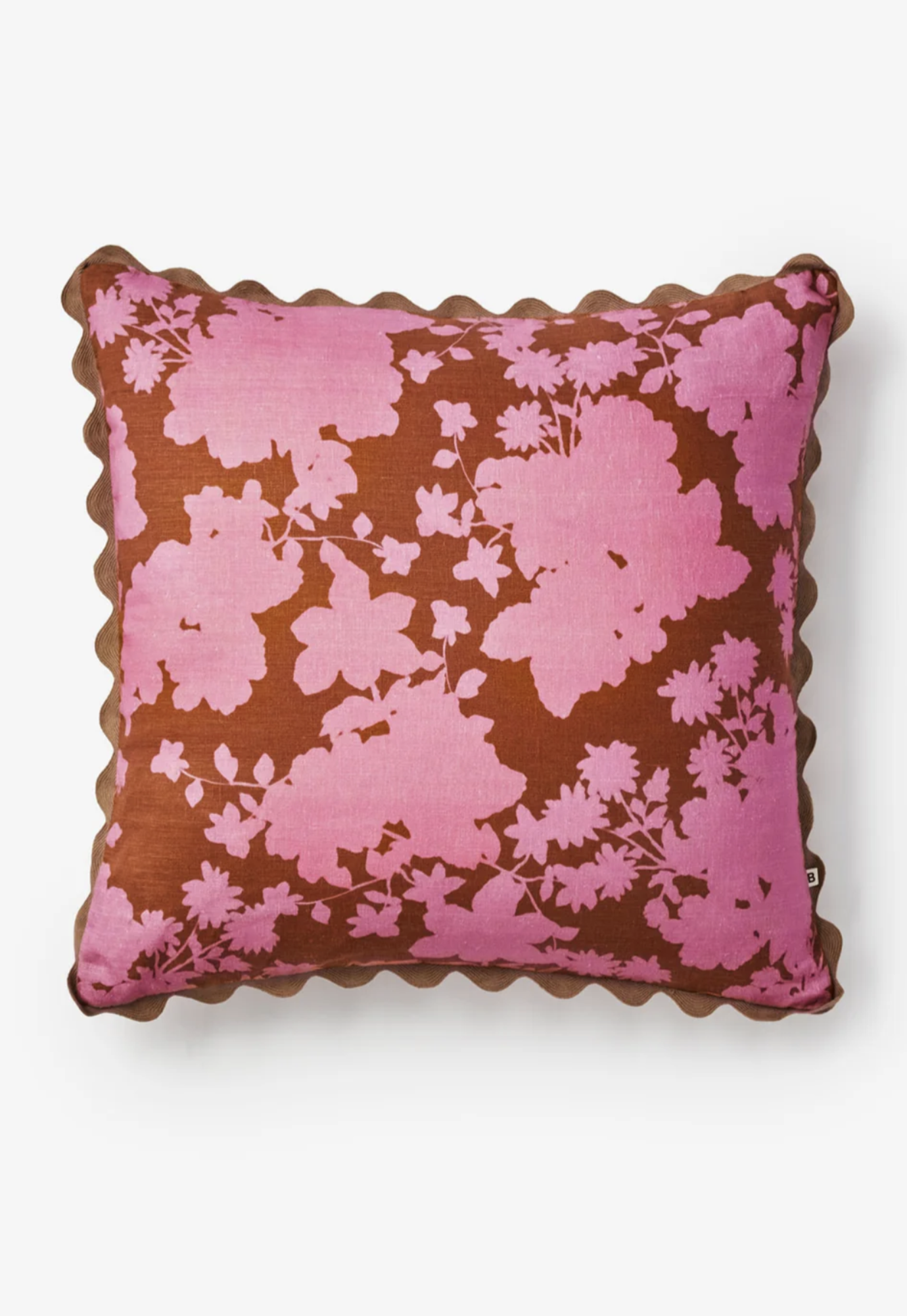 bonnie and neil - gardenia cerise linen cushion