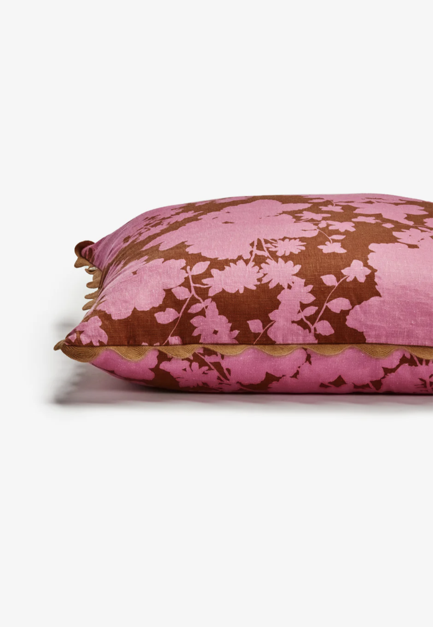 bonnie and neil - gardenia cerise linen cushion