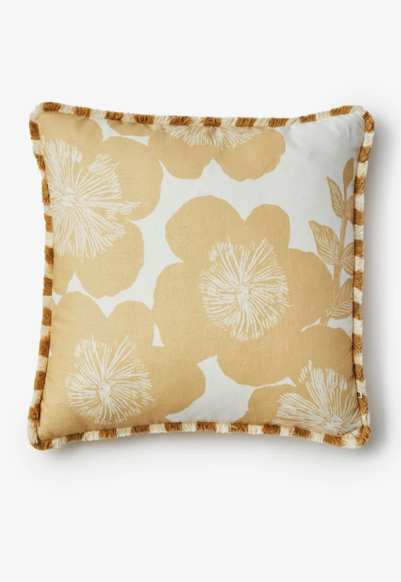 bonnie and neil - jardin wheat linen cushion