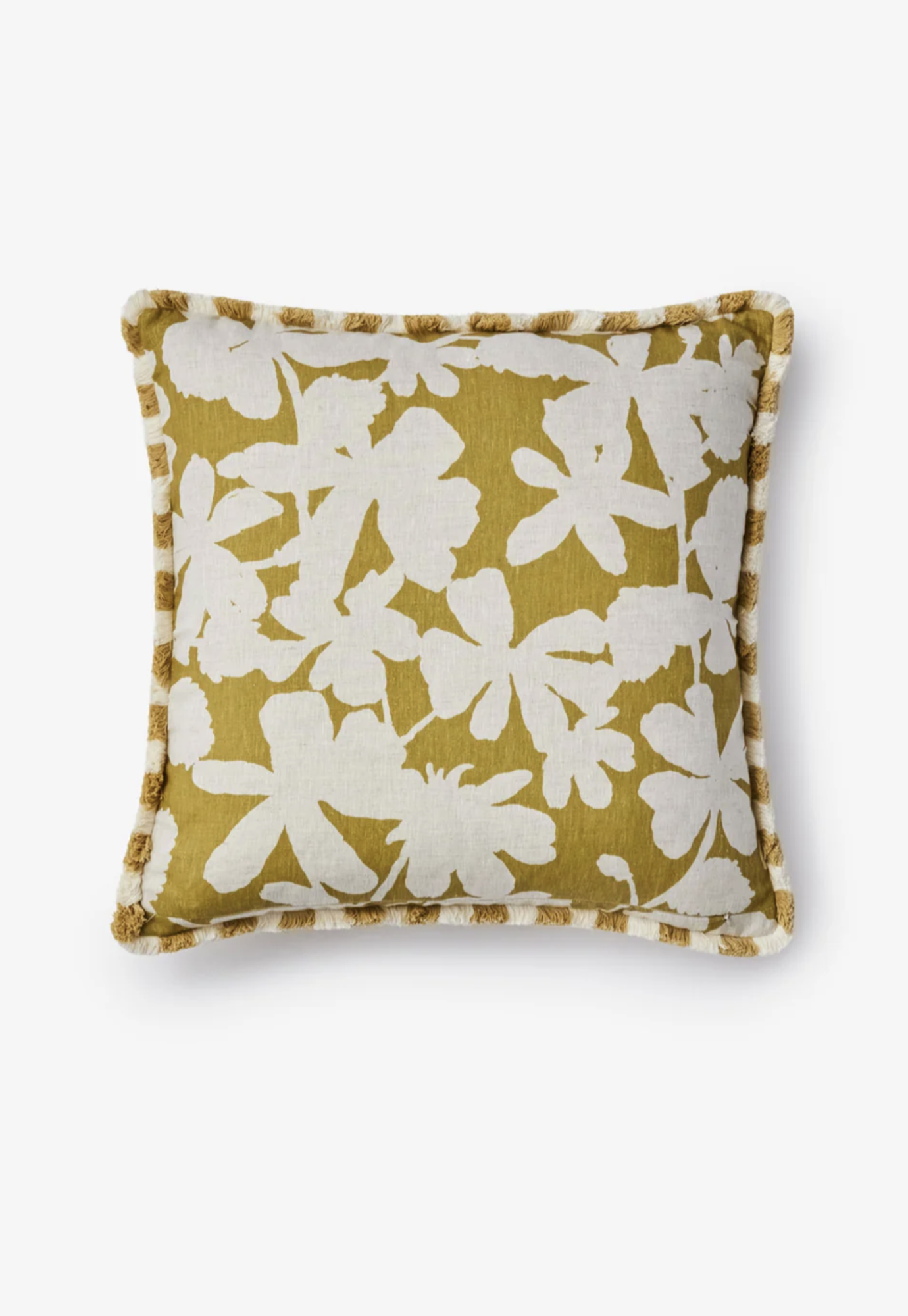 bonnie and neil - letta mustard linen cushion