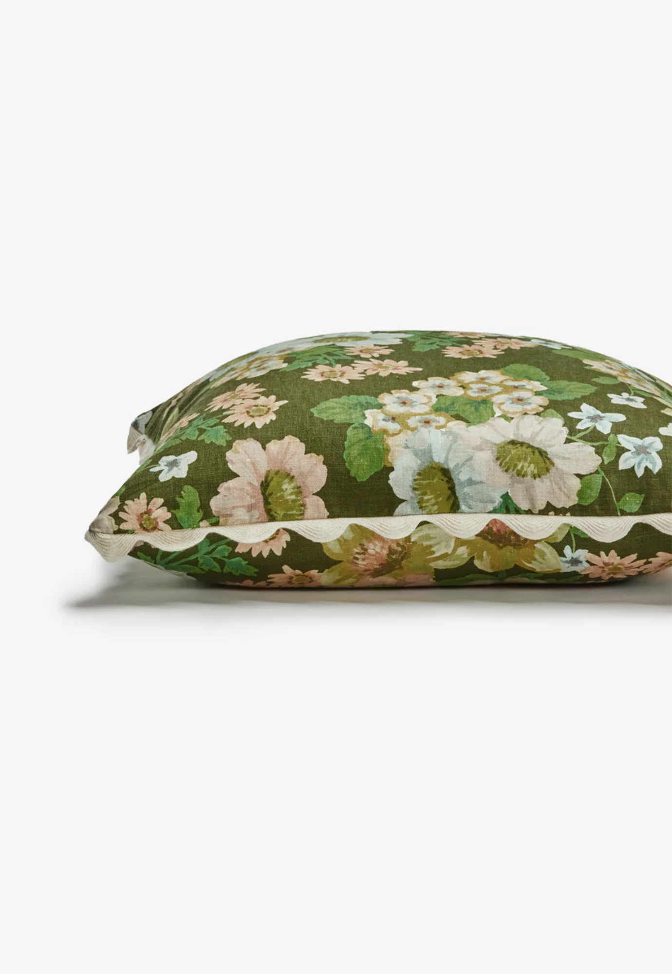 bonnie and neil - buttercup olive linen cushion
