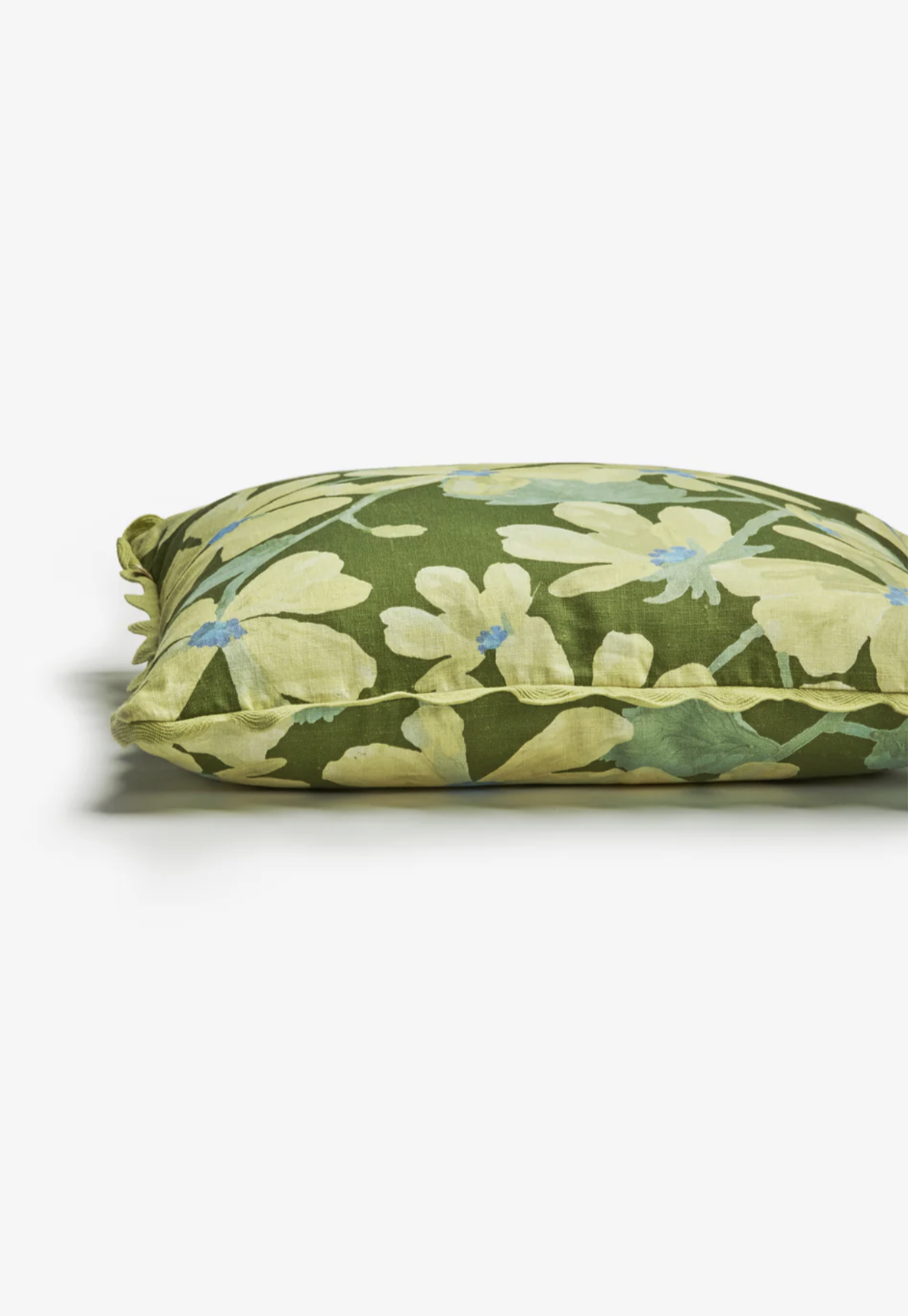 bonnie and neil - violet khaki linen cushion