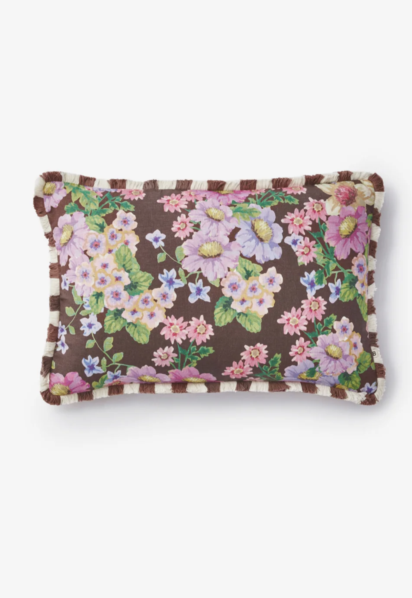 bonnie and neil - buttercup brown linen cushion