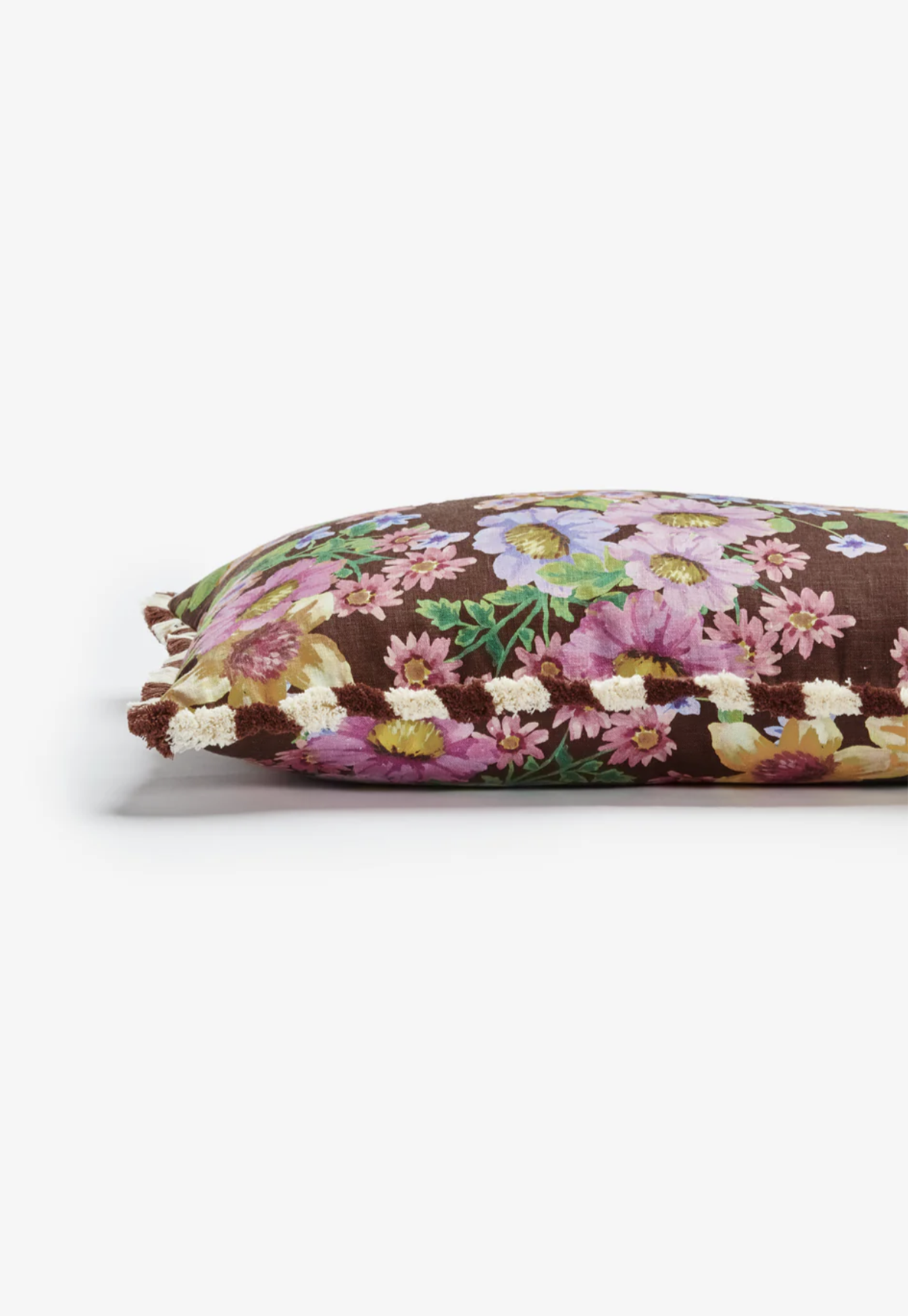 bonnie and neil - buttercup brown linen cushion