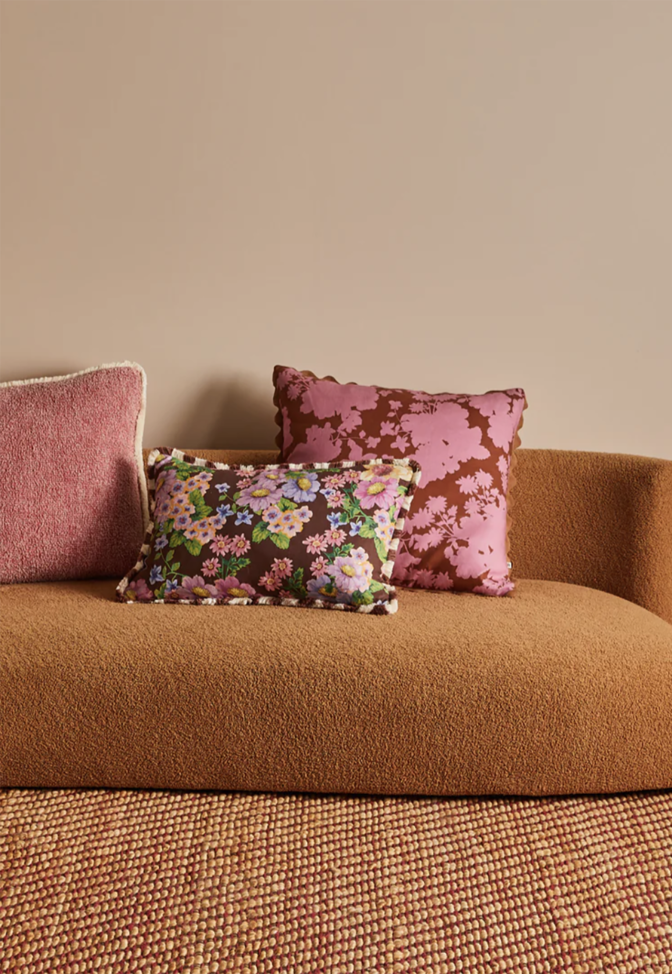 bonnie and neil - buttercup brown linen cushion