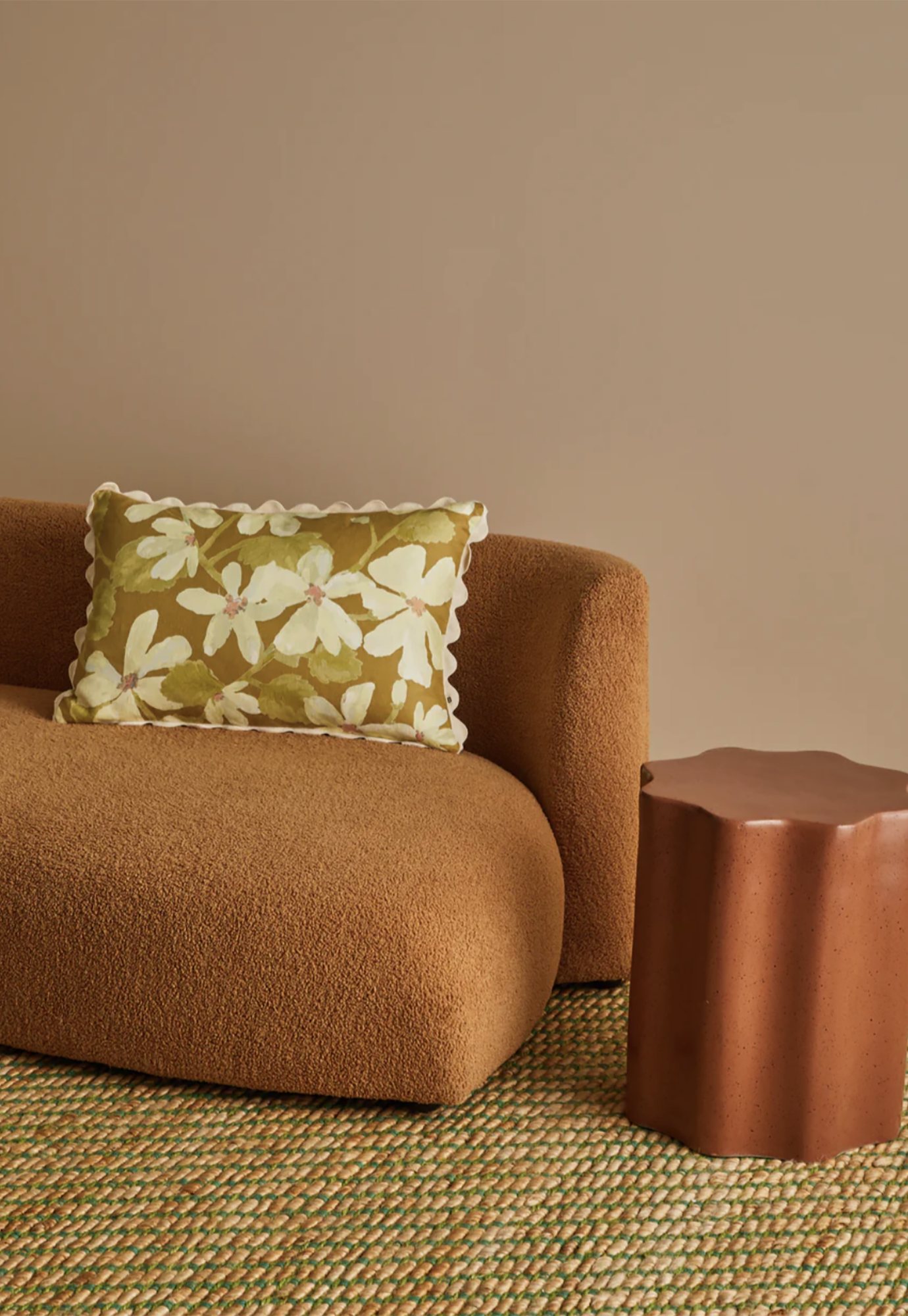 bonnie and neil - violet mustard linen cushion
