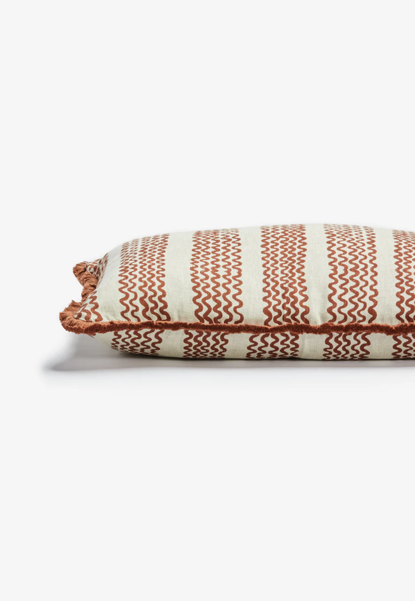 bonnie and neil - mini wave cocoa linen cushion
