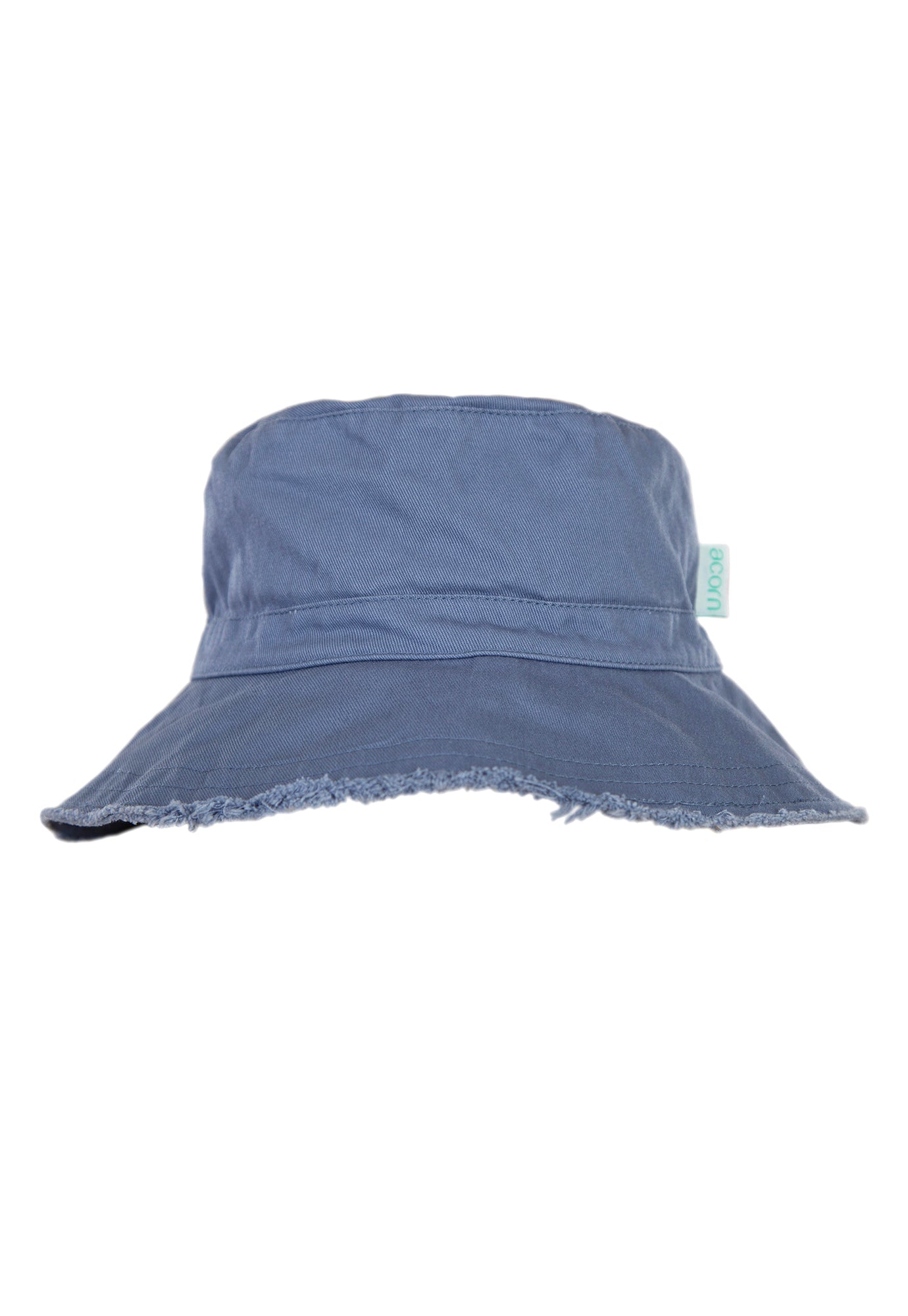 acorn kids - blue frayed bucket hat