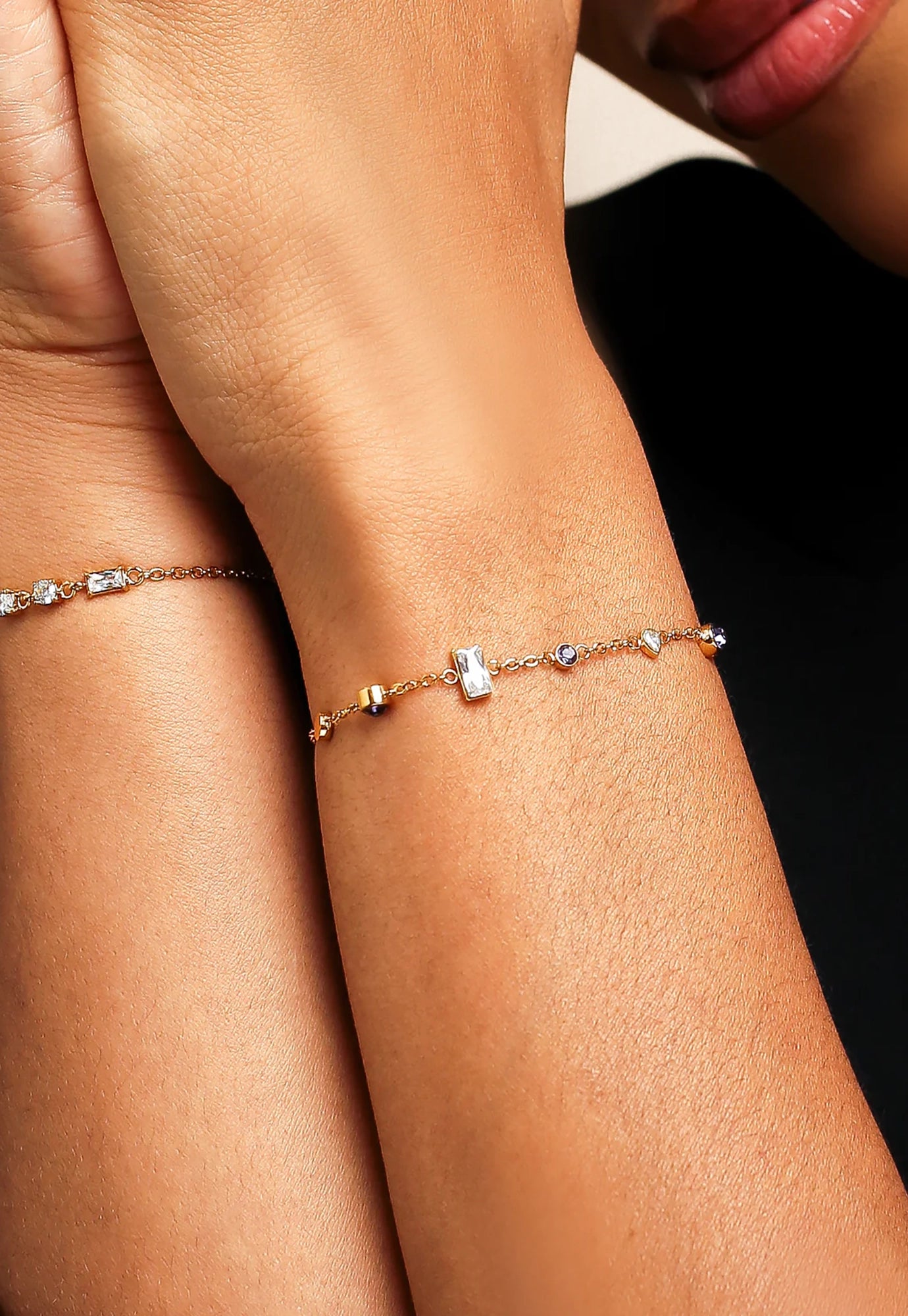 aec paris - helena bracelet - purple zirconium oxide