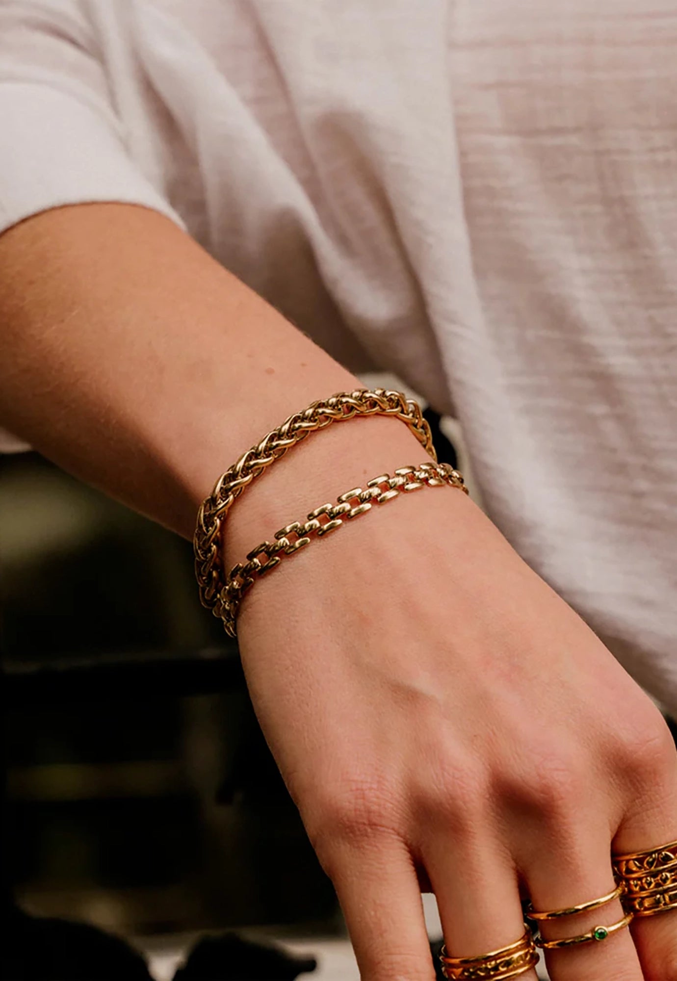 aec paris - justine bracelet - gold