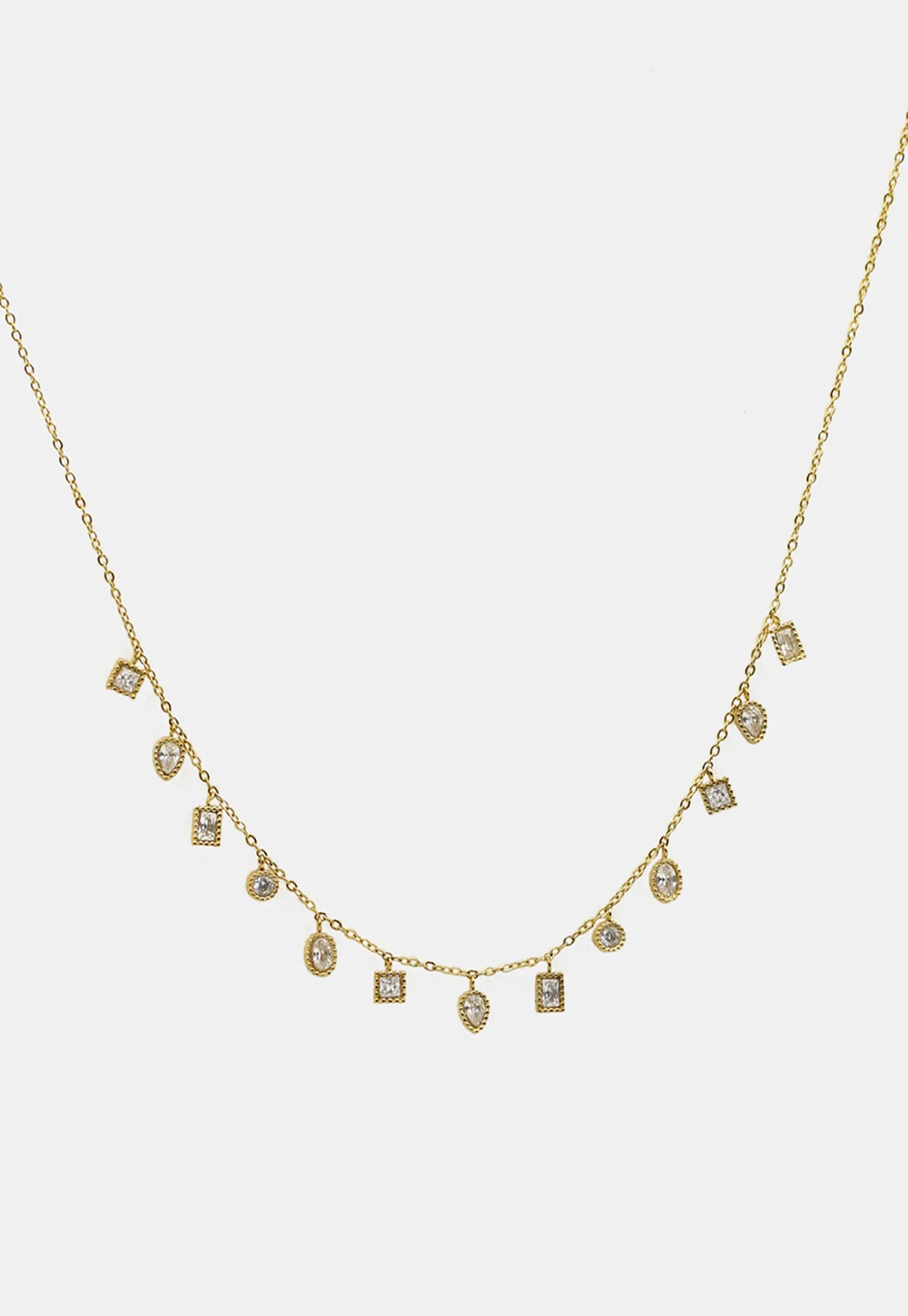 aec paris - mohandas necklace - white zirconium oxide