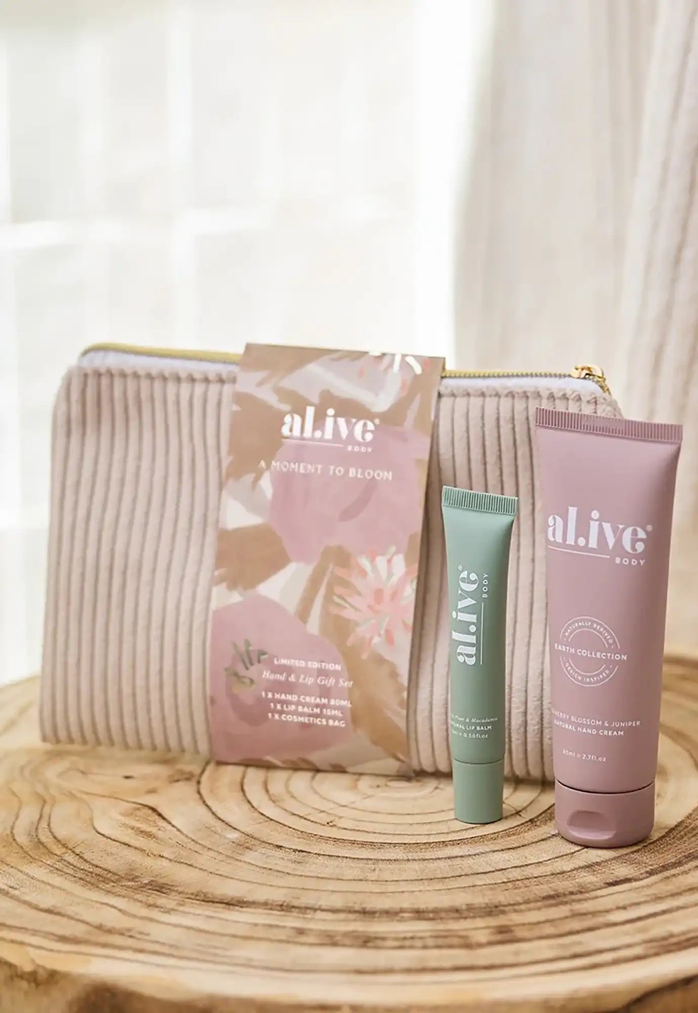 al.ive - hand & lip gift set - a moment to bloom