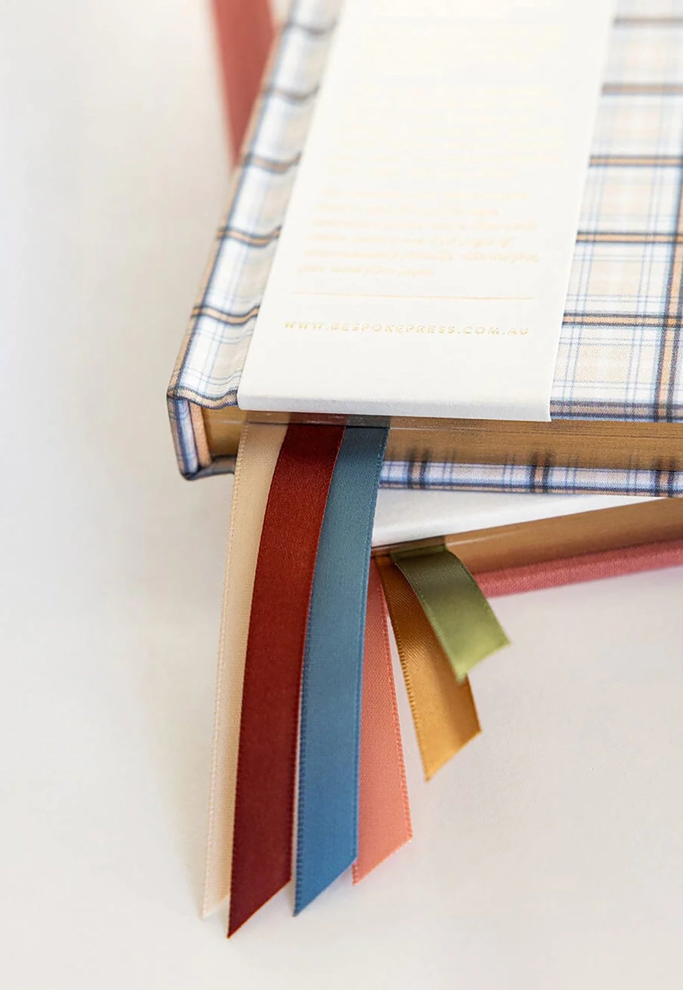 bespoke letterpress 2025 vertical planner blue plaid GOOSE