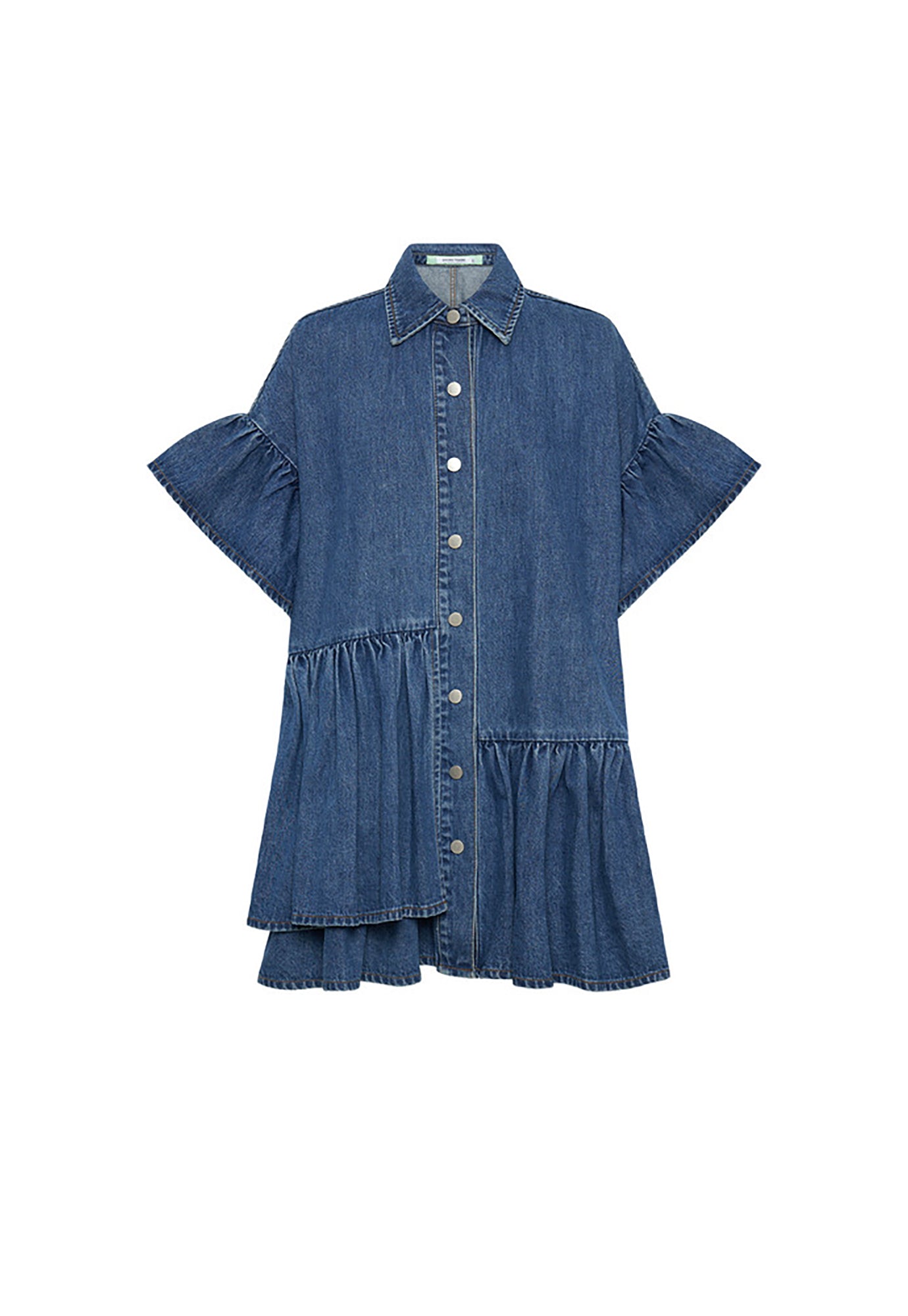 bohemian traders - genoa mini dress - mid blue