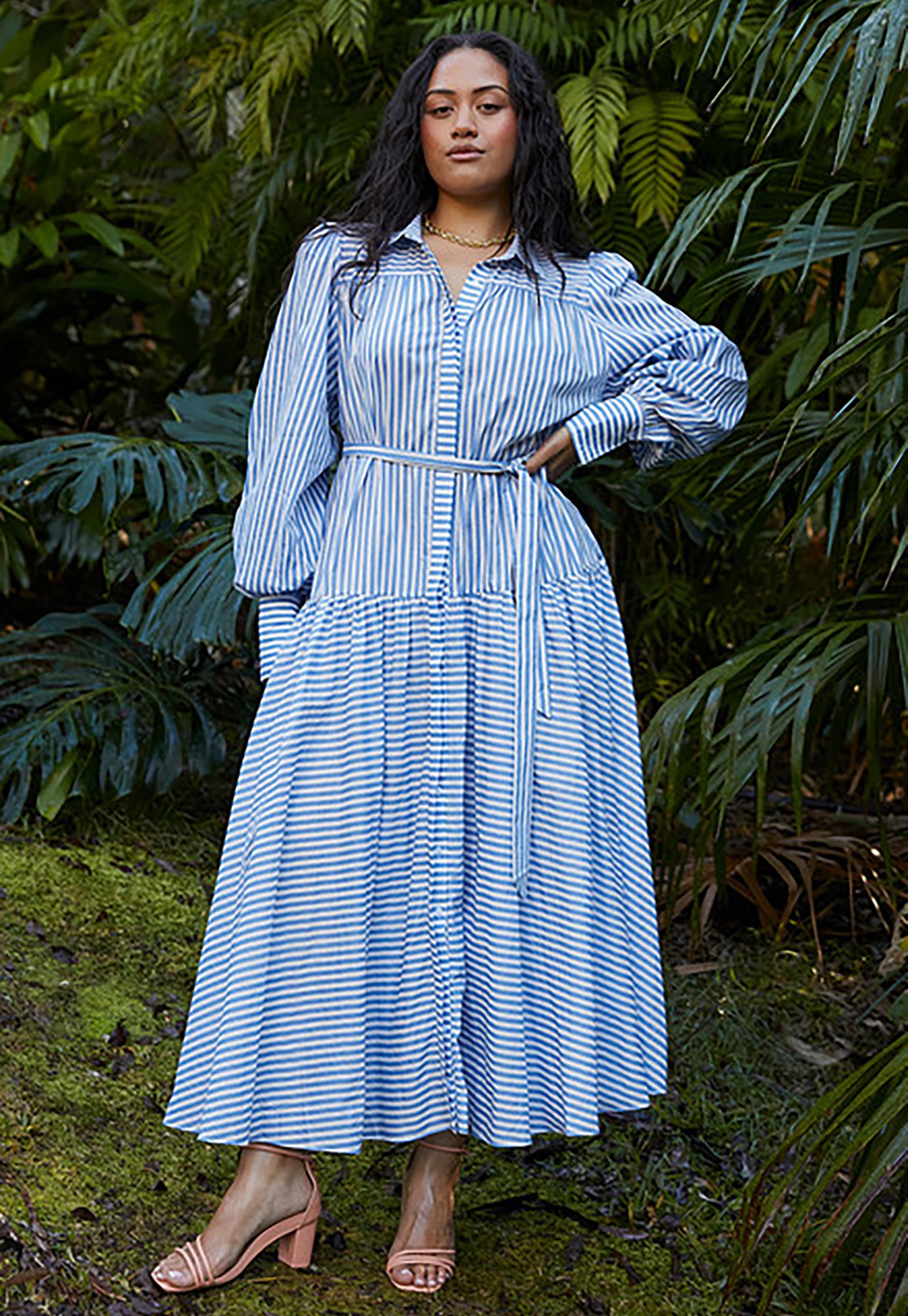 Striped boho maxi dress new arrivals