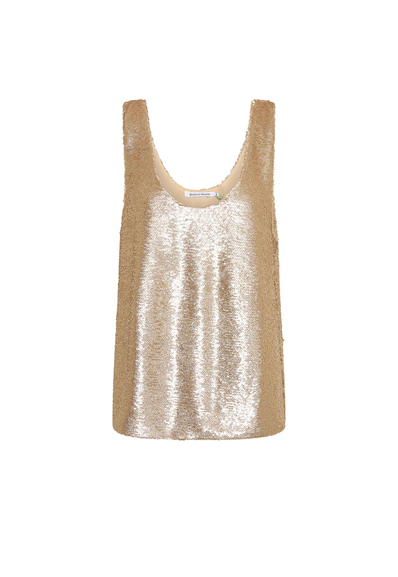 bohemian traders - sequin tank top - gold – GOOSE