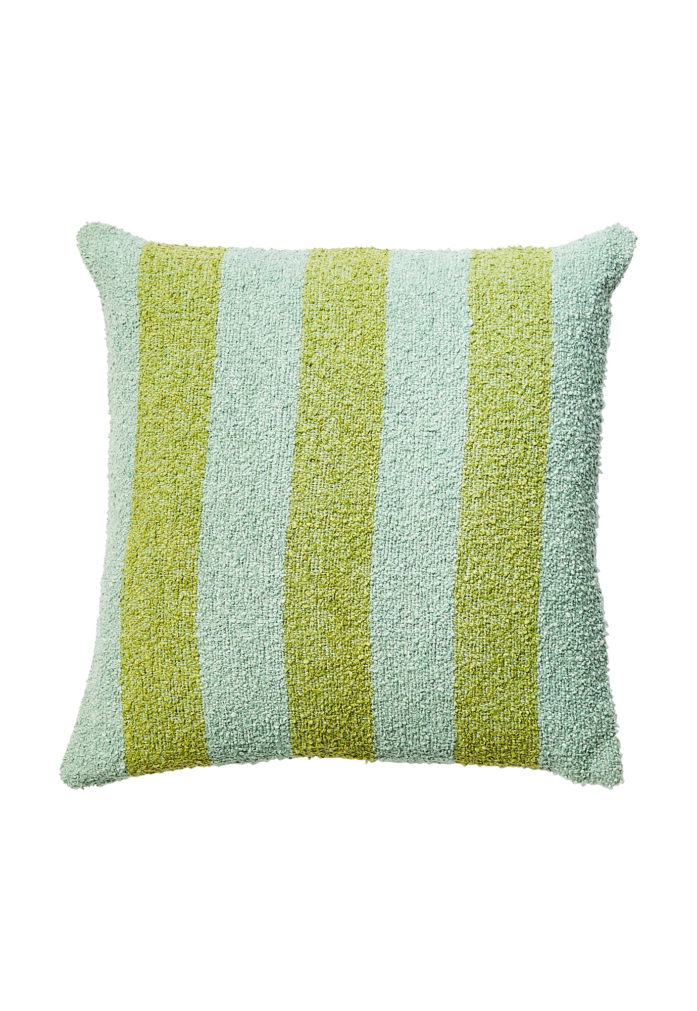 bonnie and neil - boucle stripe blue green cushion