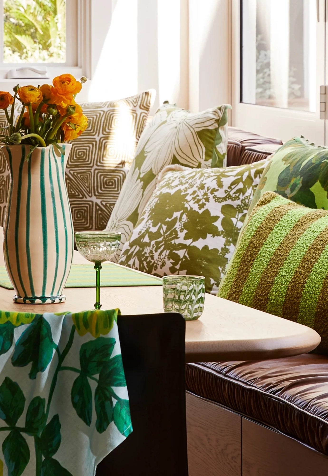 bonnie and neil - herb reverse khaki cushion