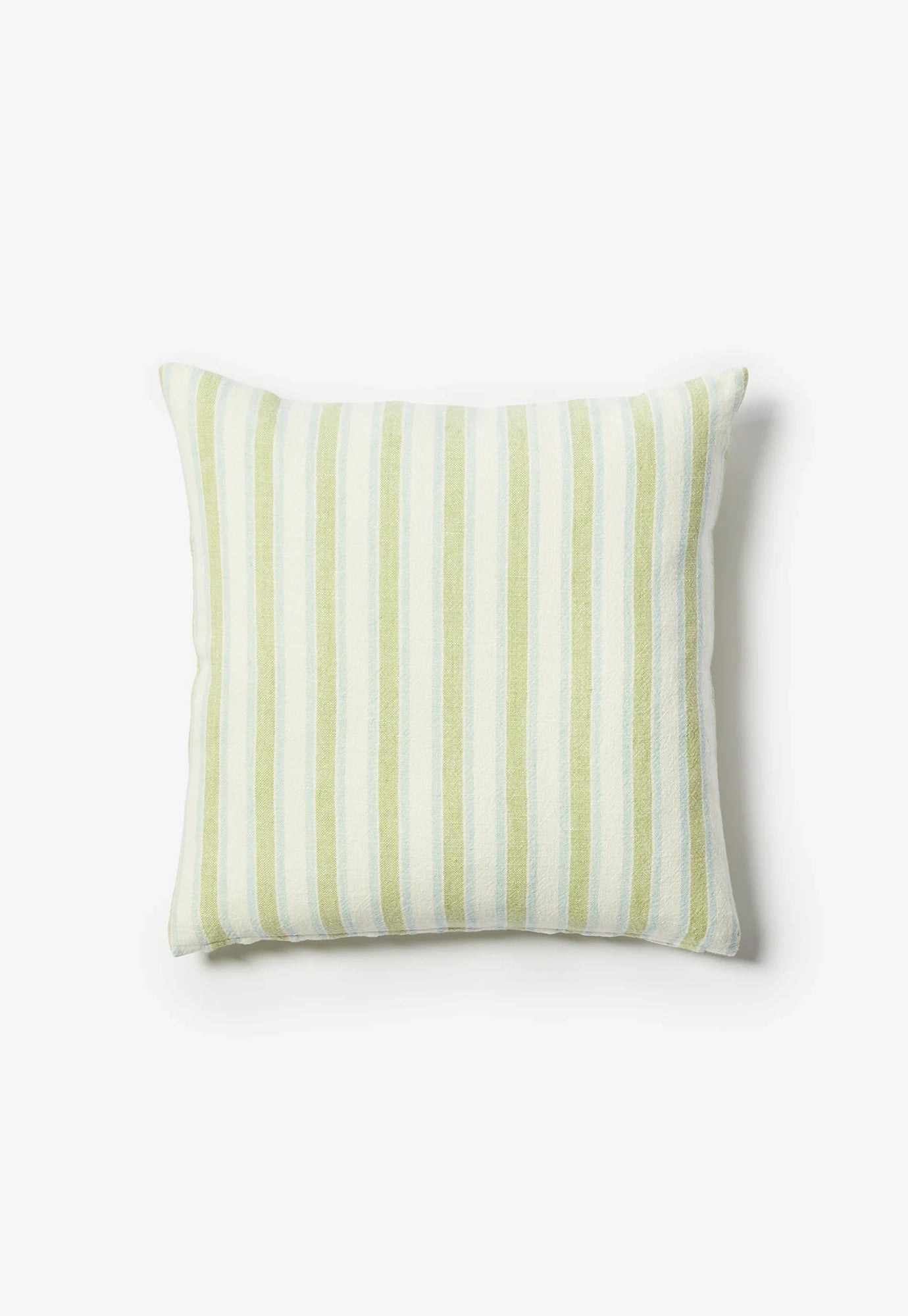 bonnie and neil - linear green linen cushion