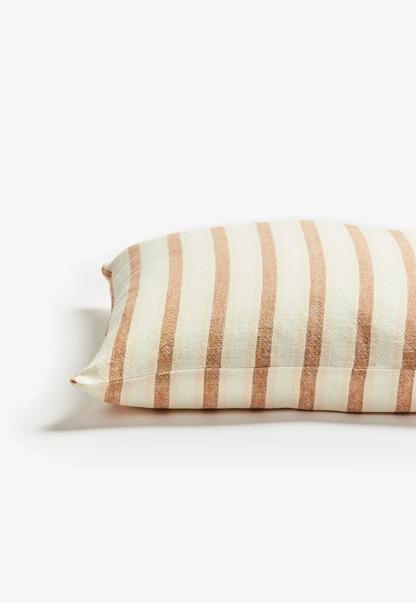 bonnie and neil - linear tan linen cushion