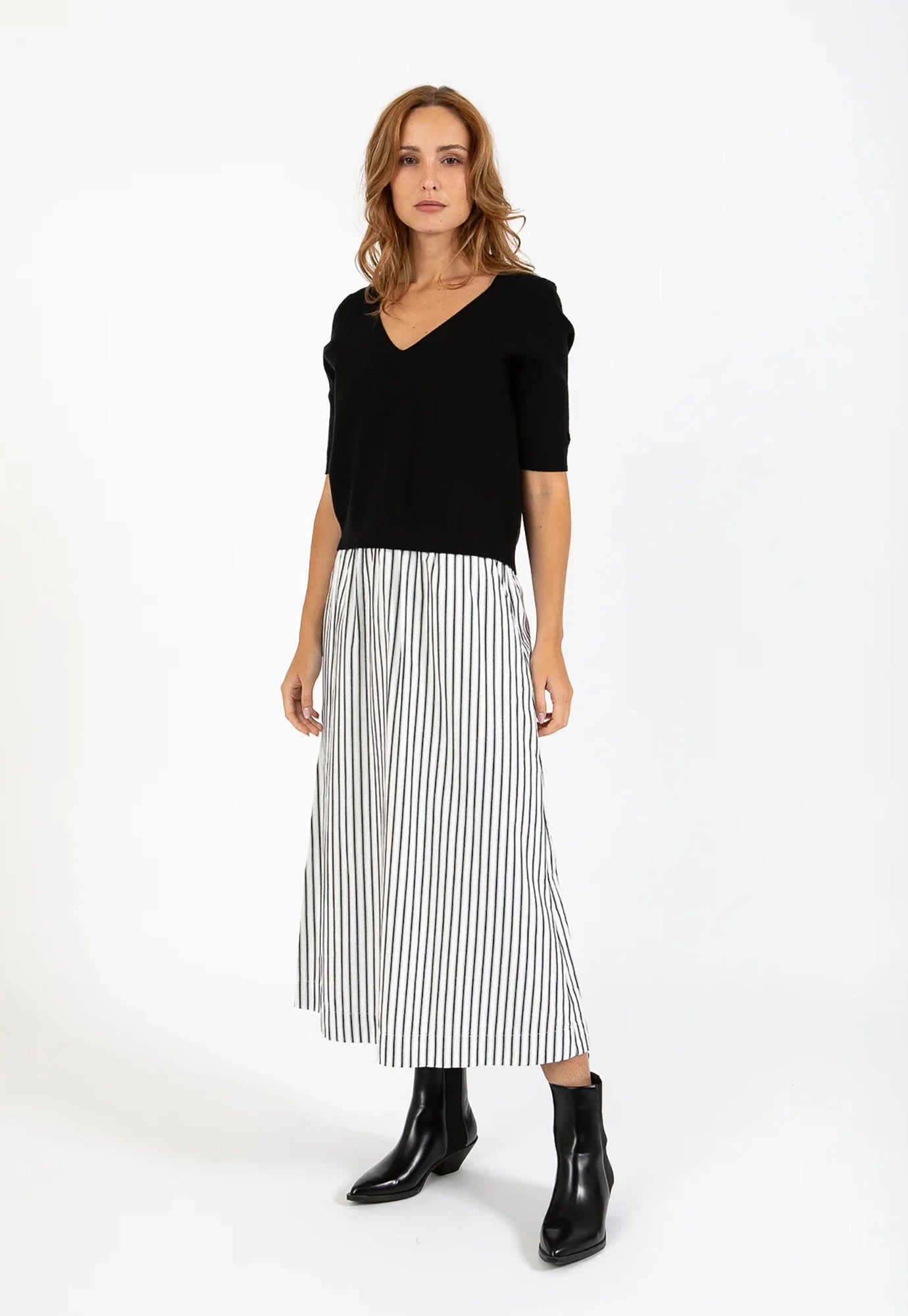 cc heart - alma soft short sleeve knit - black