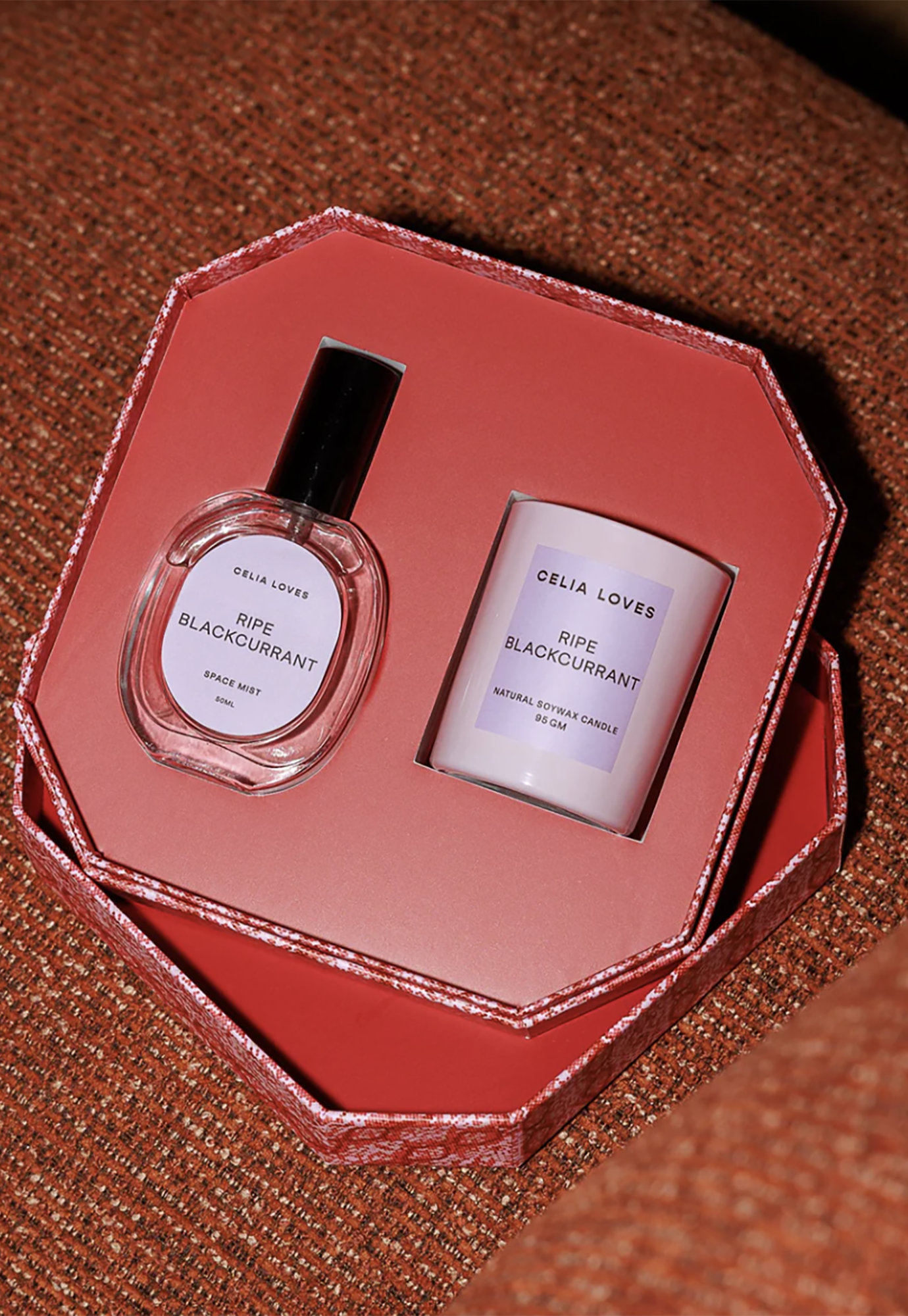 celia loves - room spray & candle set