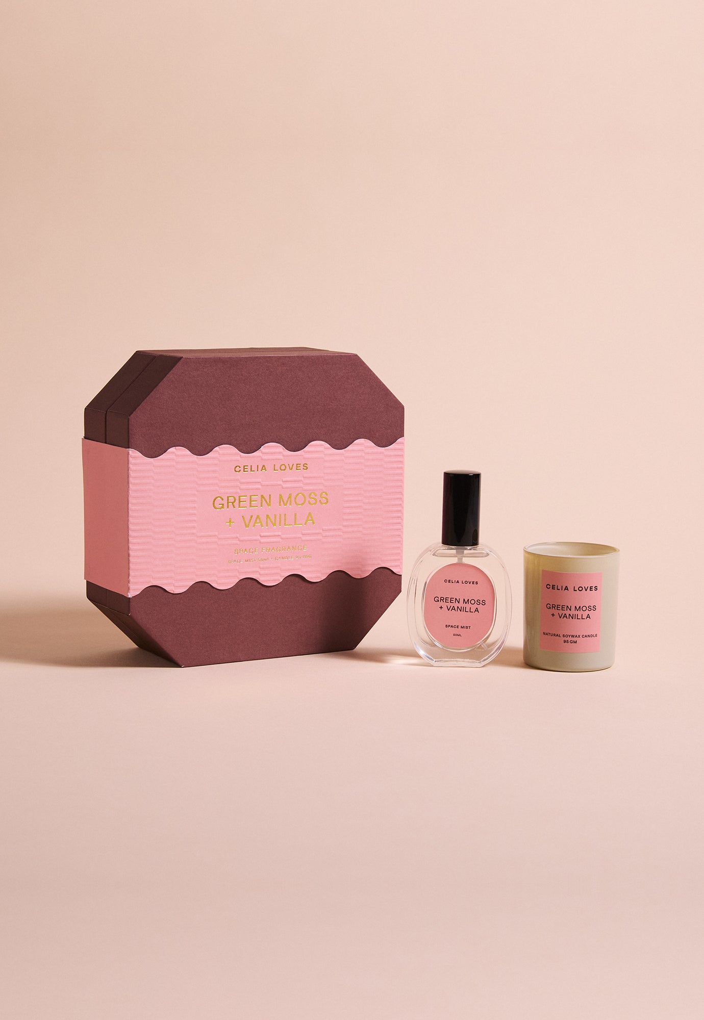 celia loves - room spray & candle set