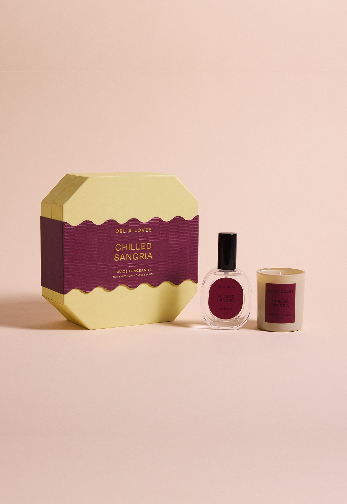 celia loves - room spray & candle set