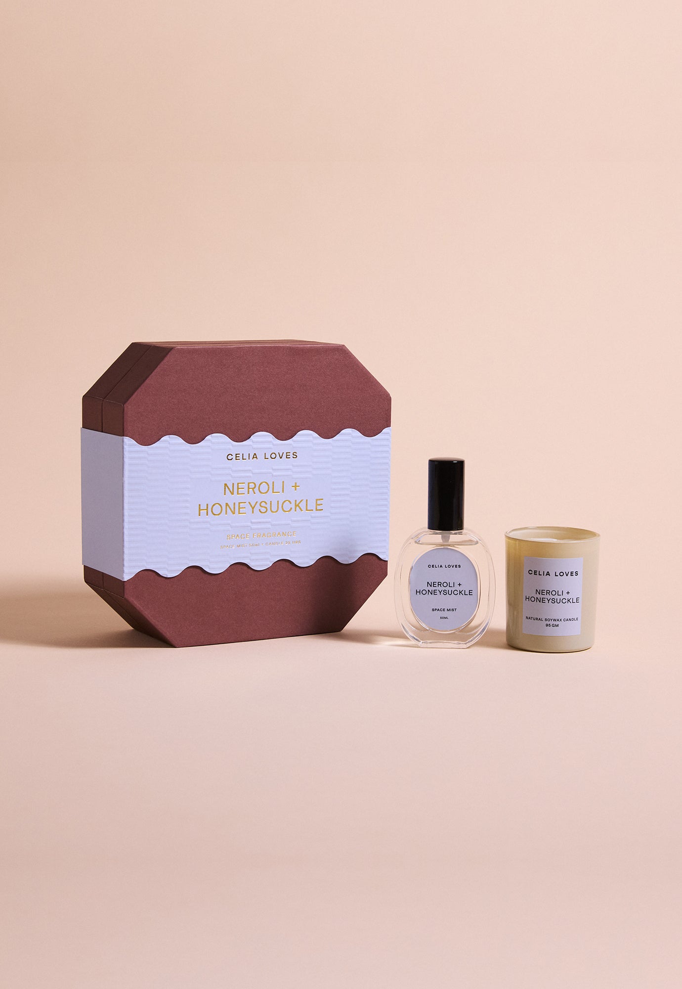 celia loves - room spray & candle set