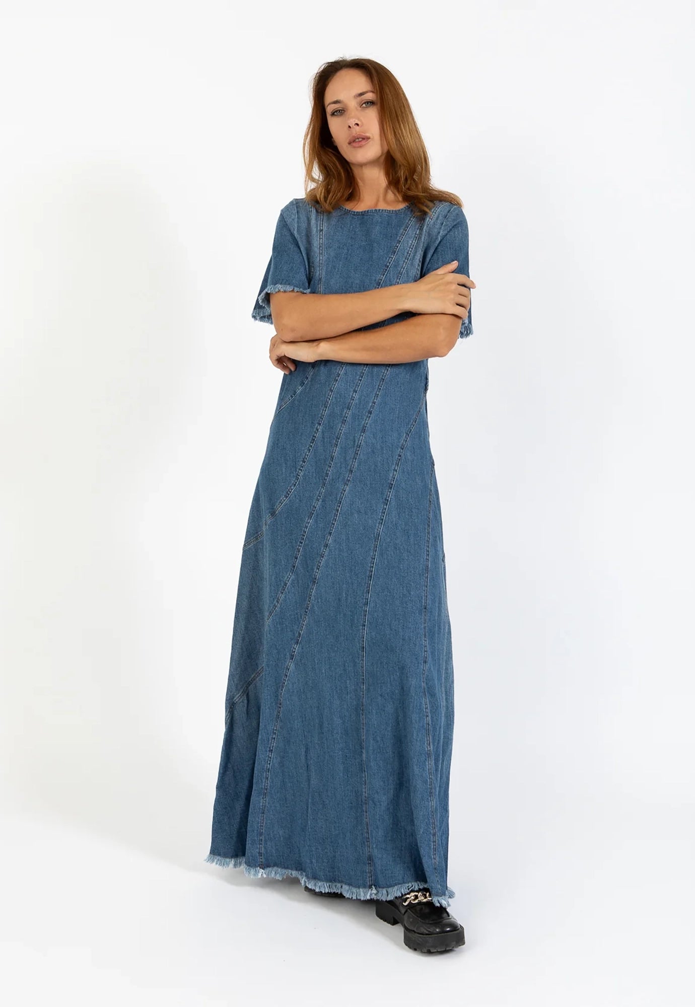 coster copenhagen - denim dress - denim blue