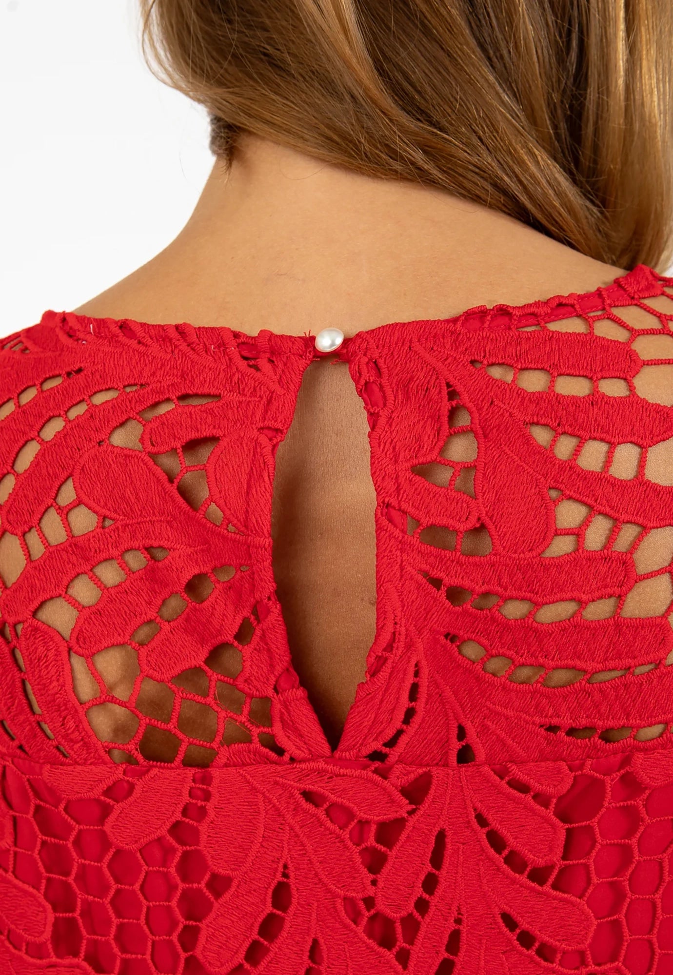 coster copenhagen - lace dress - scarlet red