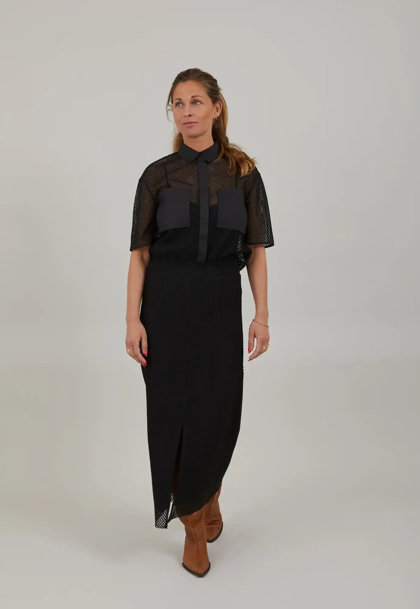 coster copenhagen - lace skirt - black