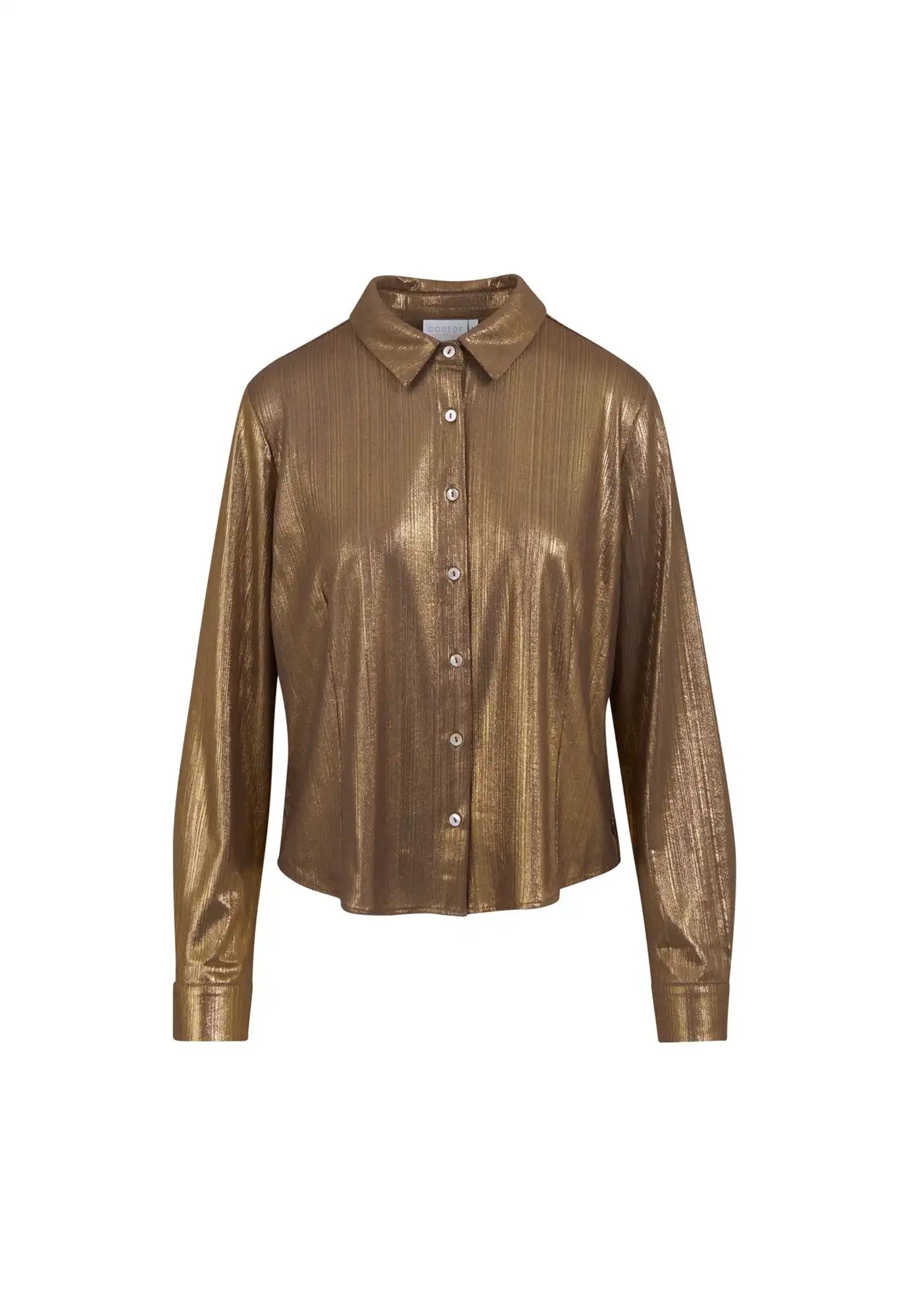 coster copenhagen - metallic shirt - gold