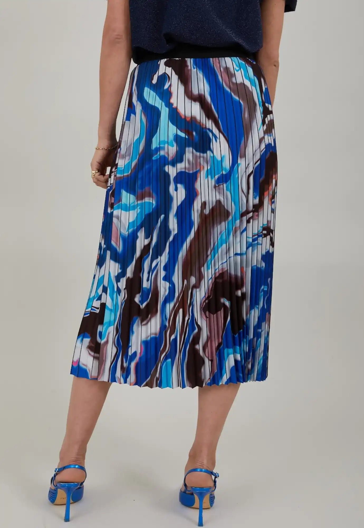 coster copenhagen - plisse skirt - flow print