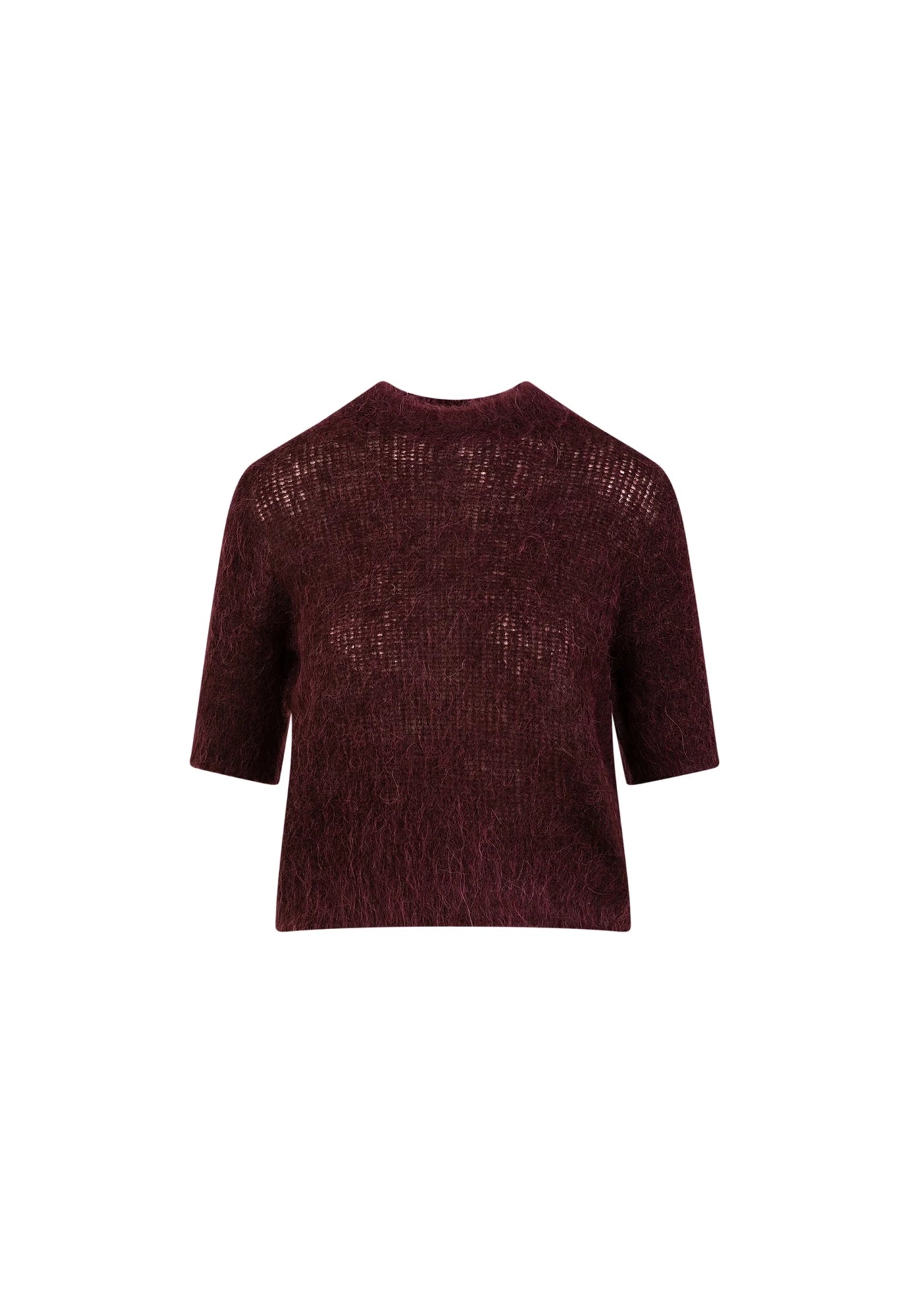 coster copenhagen - short sleeved alpaca knit - bordeaux