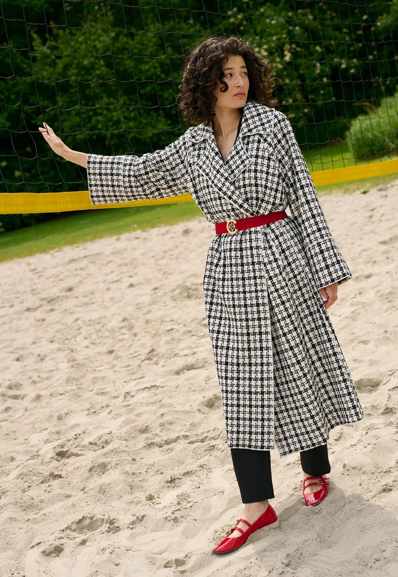 coster copenhagen - soft coat - black/pearl check