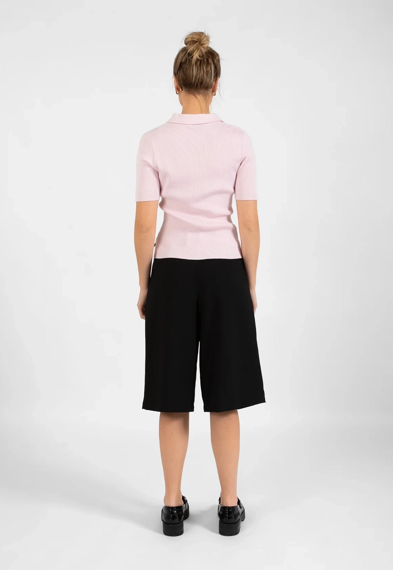 coster copenhagen - tight knit polo - powder rose