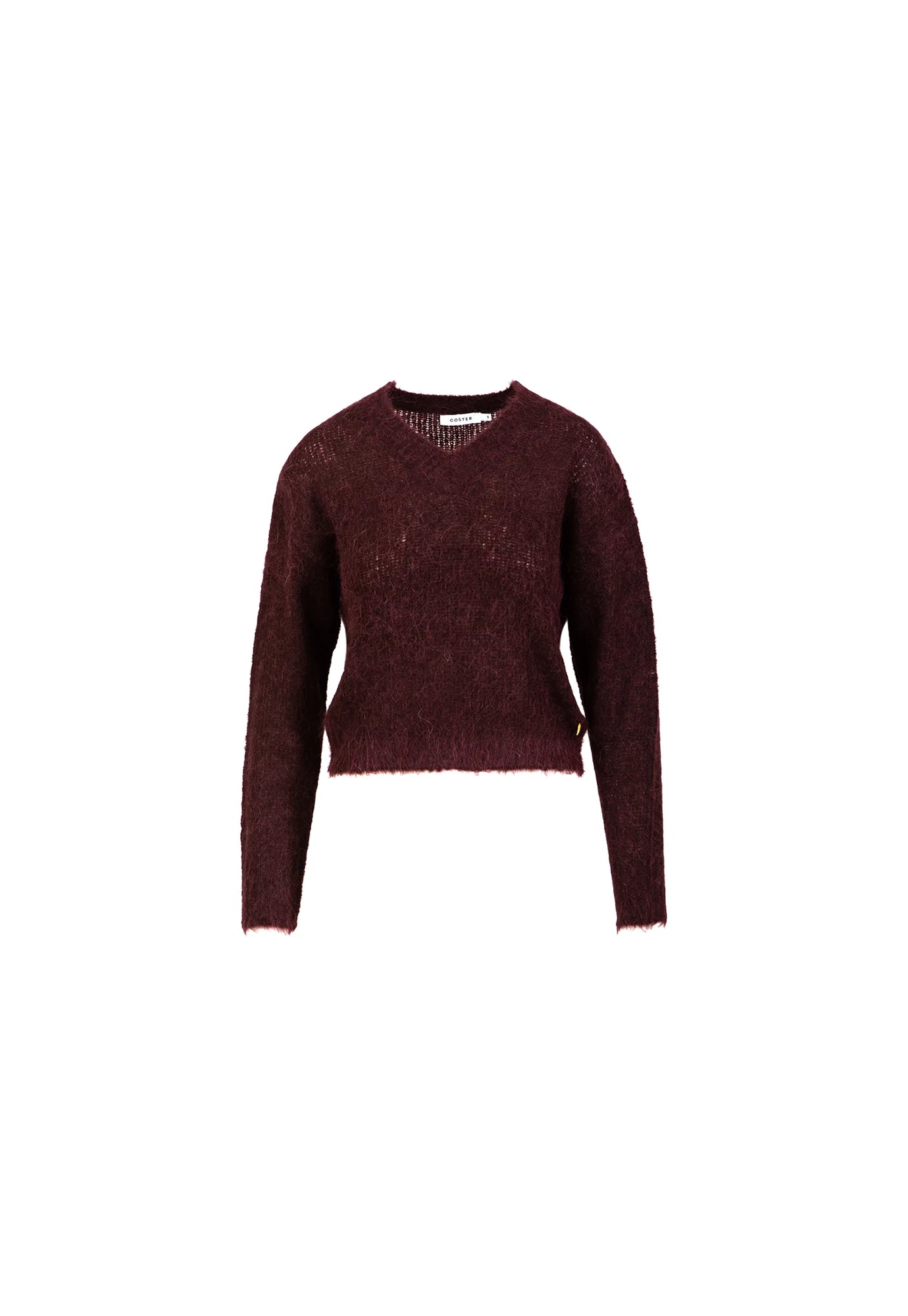 coster copenhagen - v neck alpaca knit - bordeaux