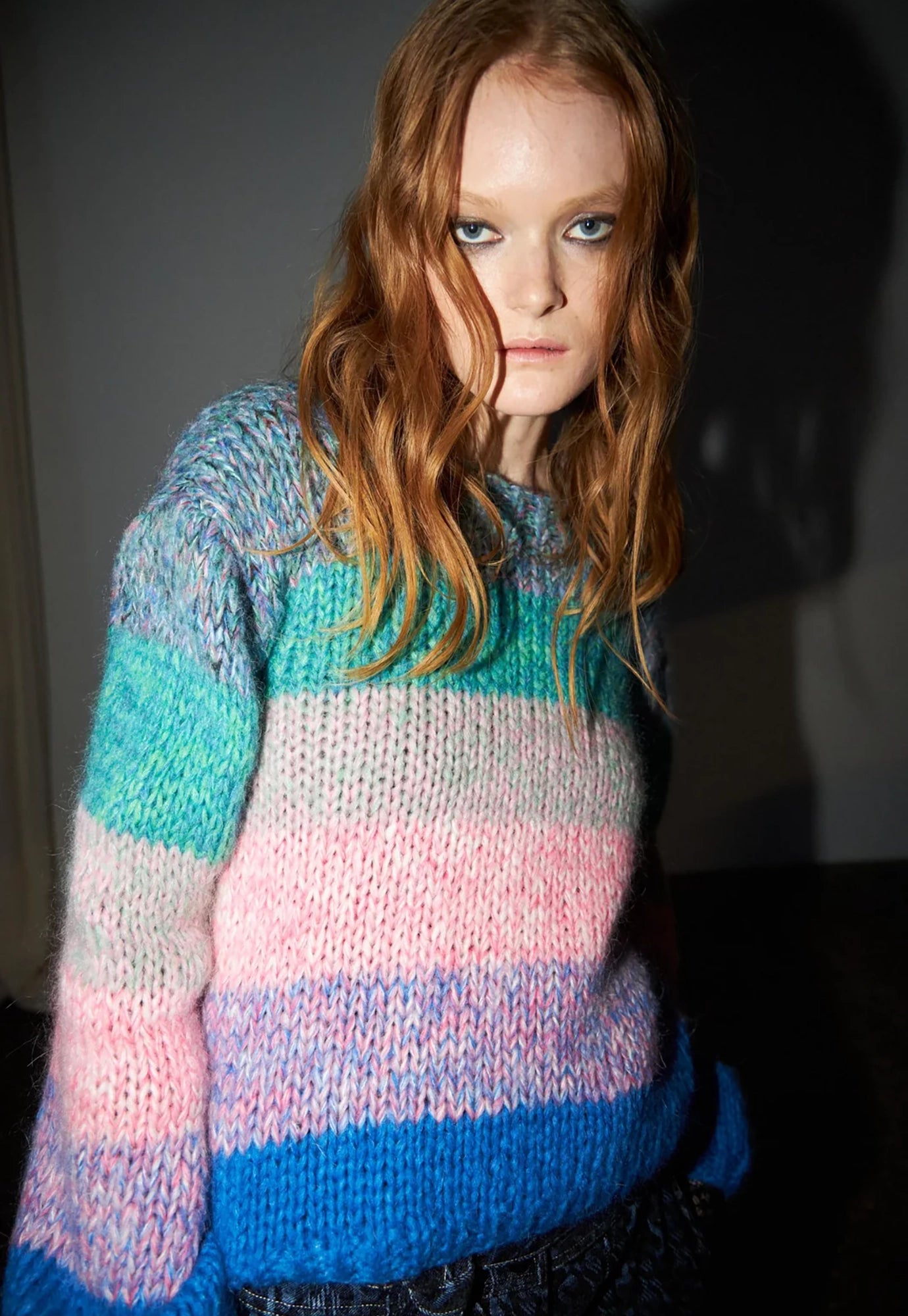 dawn x dare - gigi rainbow knit - blue multi