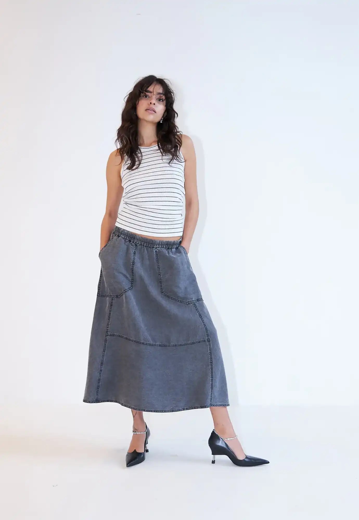 dawn x dare - karen skirt - black