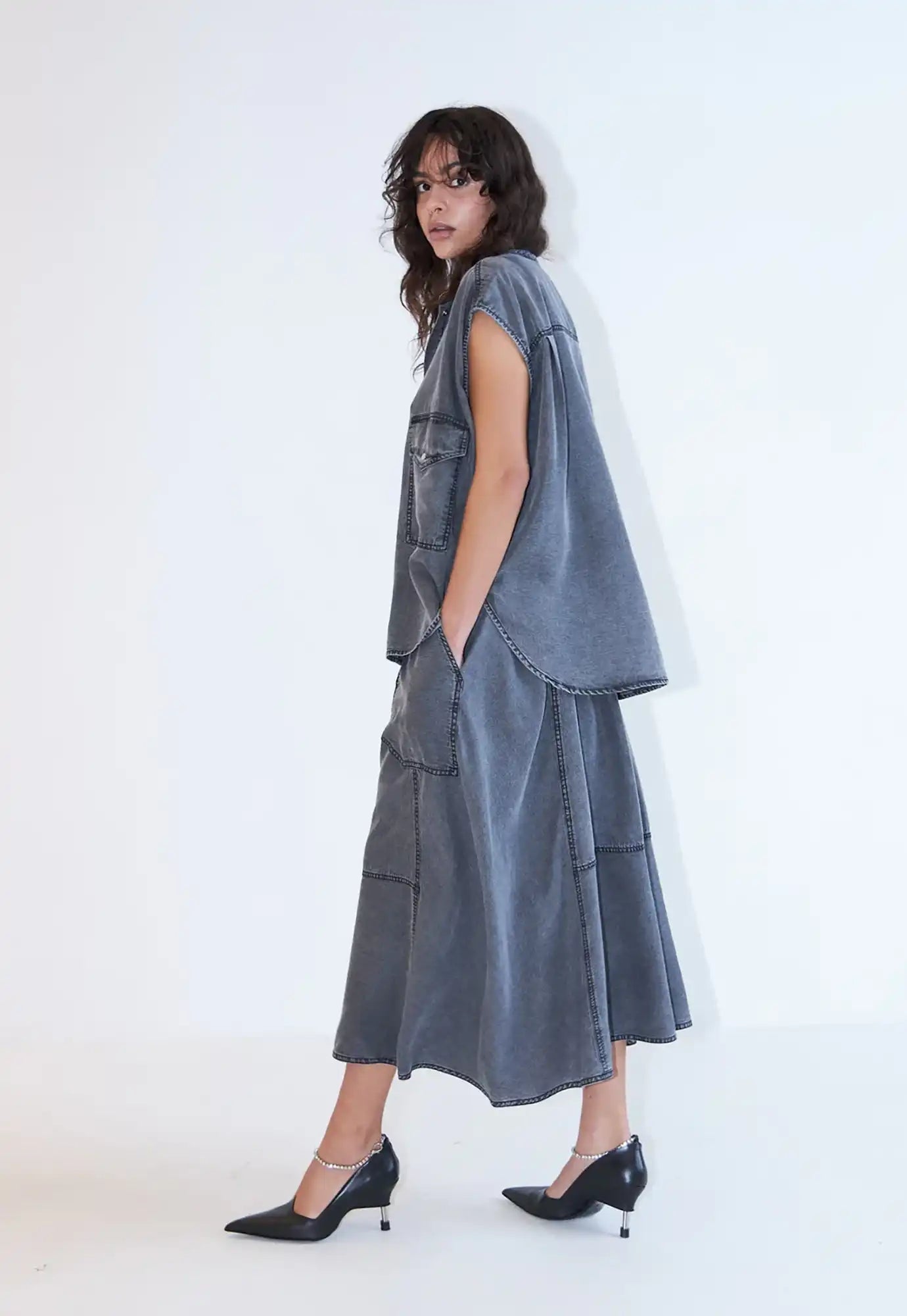 dawn x dare - karen skirt - black