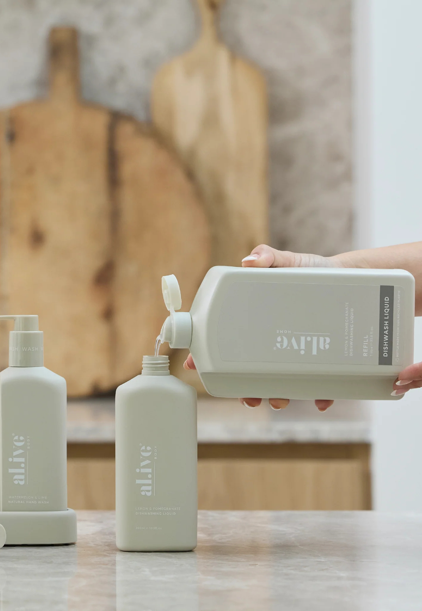 al.ive - dishwash liquid refill - lemon & pomegranate