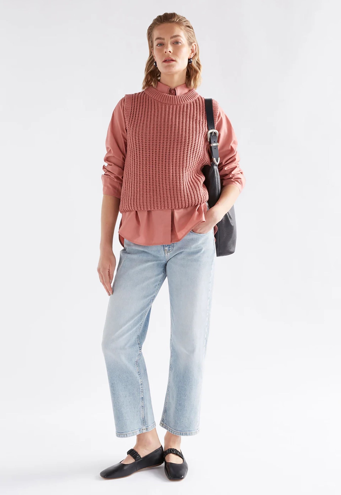 elk - arp vest - clay pink