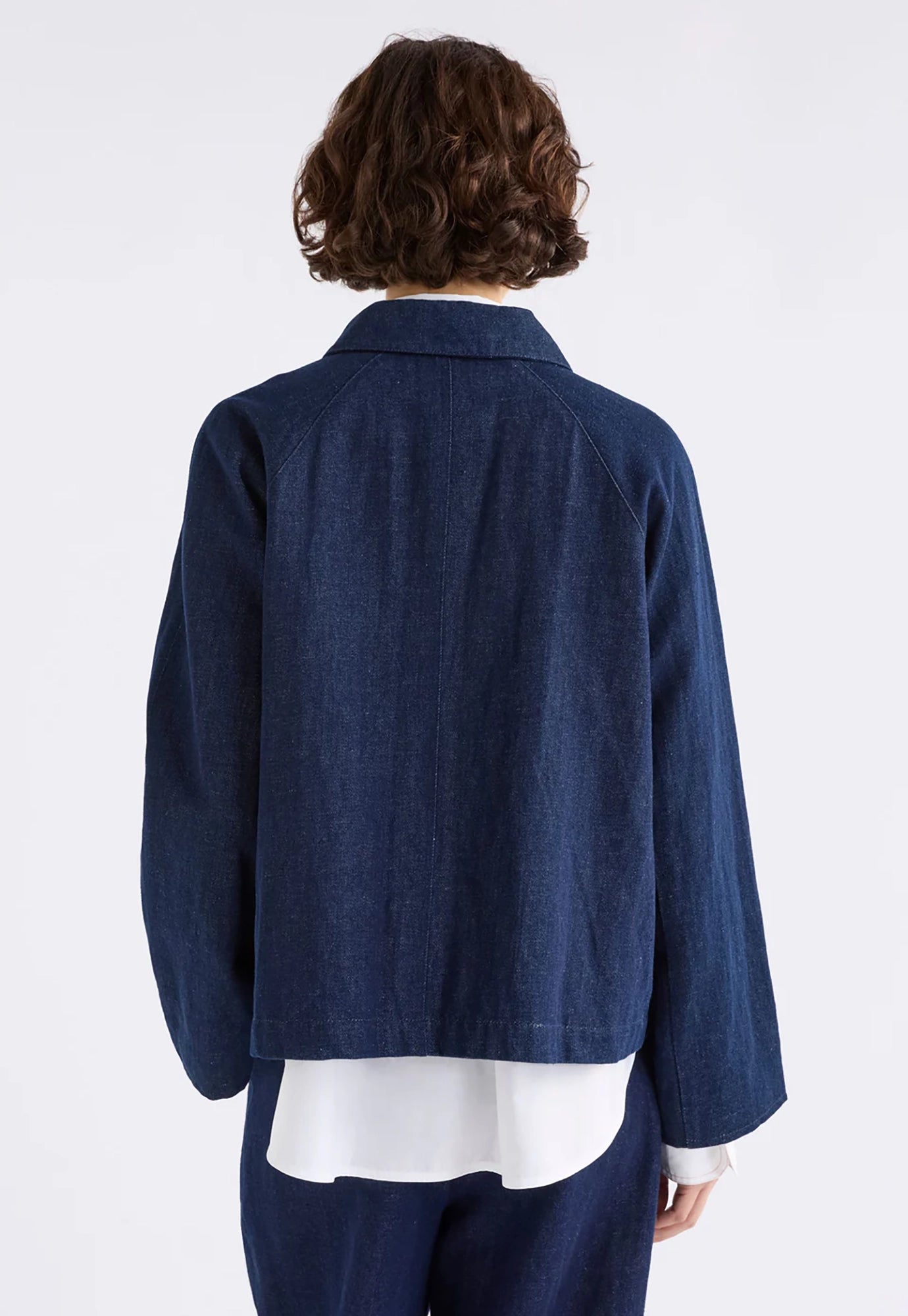 elk - decla denim jacket - dark blue wash
