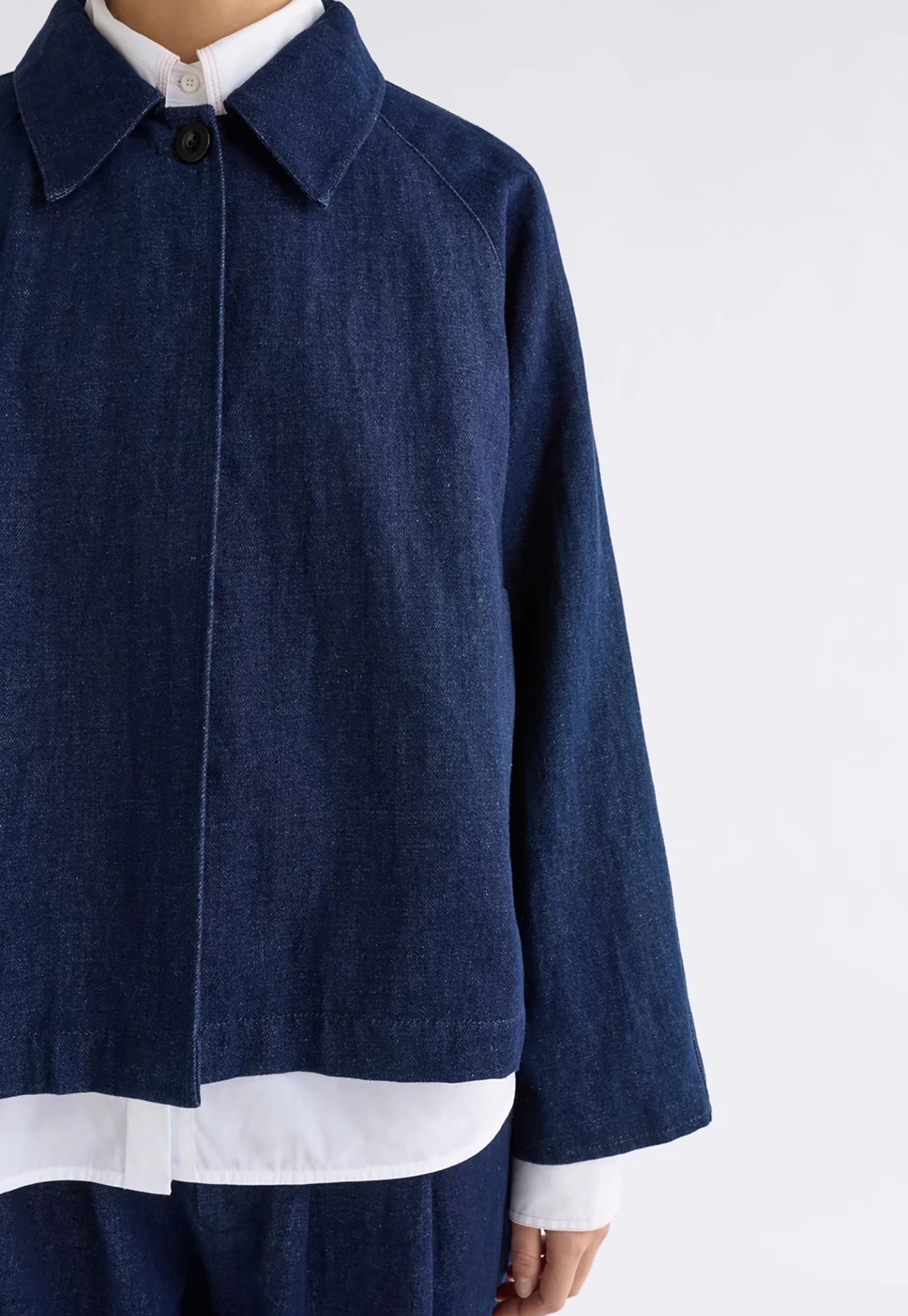 elk - decla denim jacket - dark blue wash